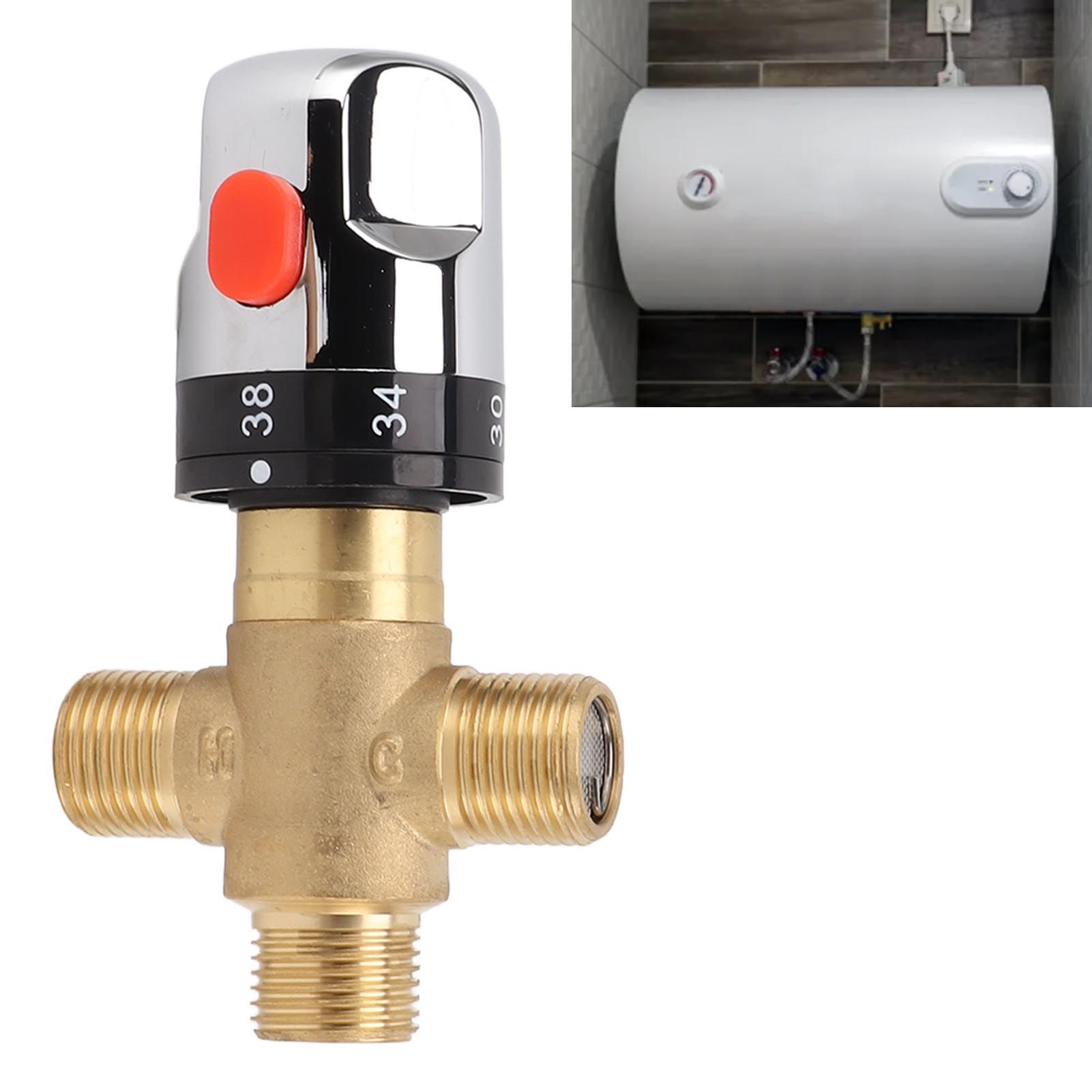 Thermostatic Mixing Valve Brass Shower Mixing Valve Hot and Cold Water view 12