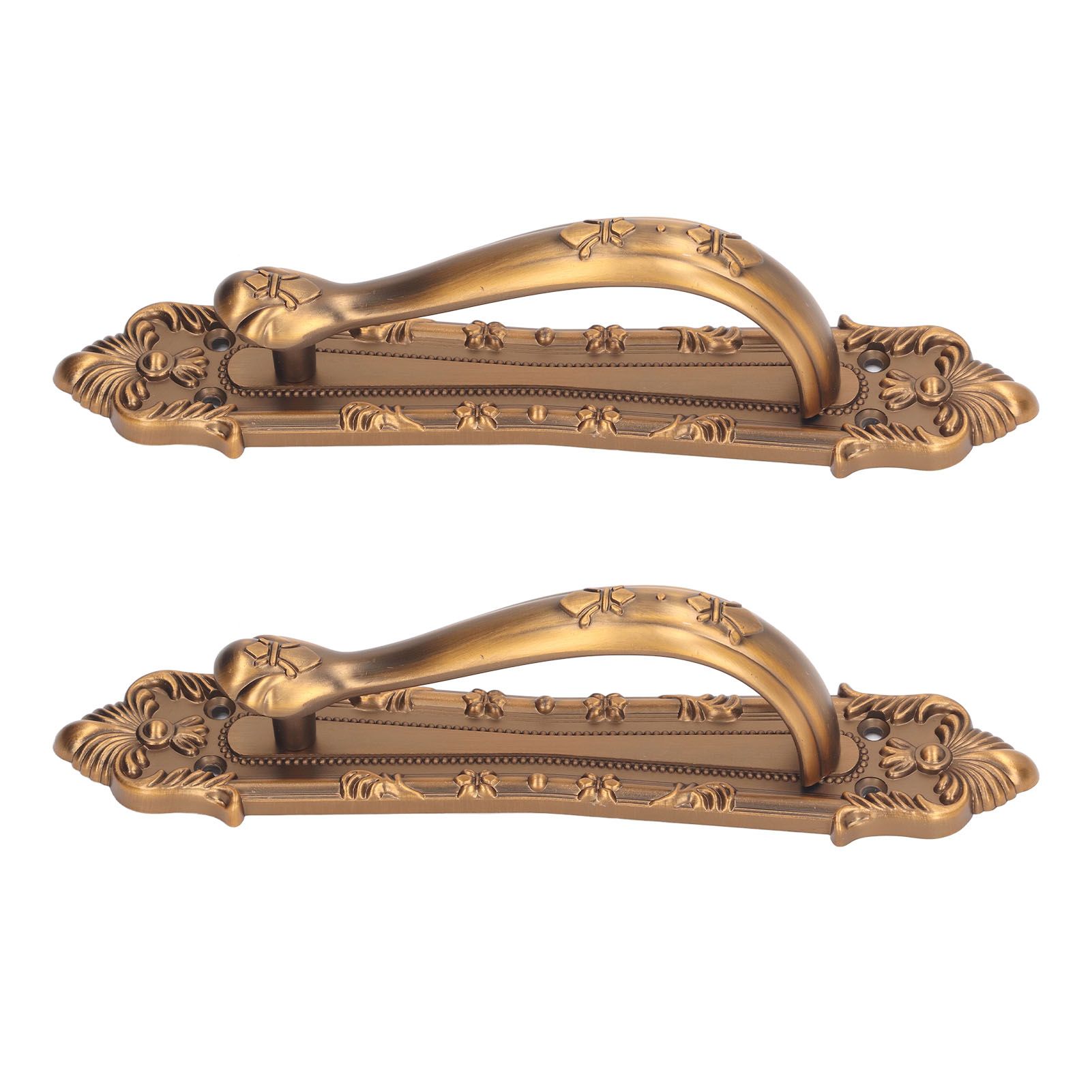 2 Set Sliding Barn Door Handles and Pulls Aluminum Alloy Bronze Pull Handle view 2