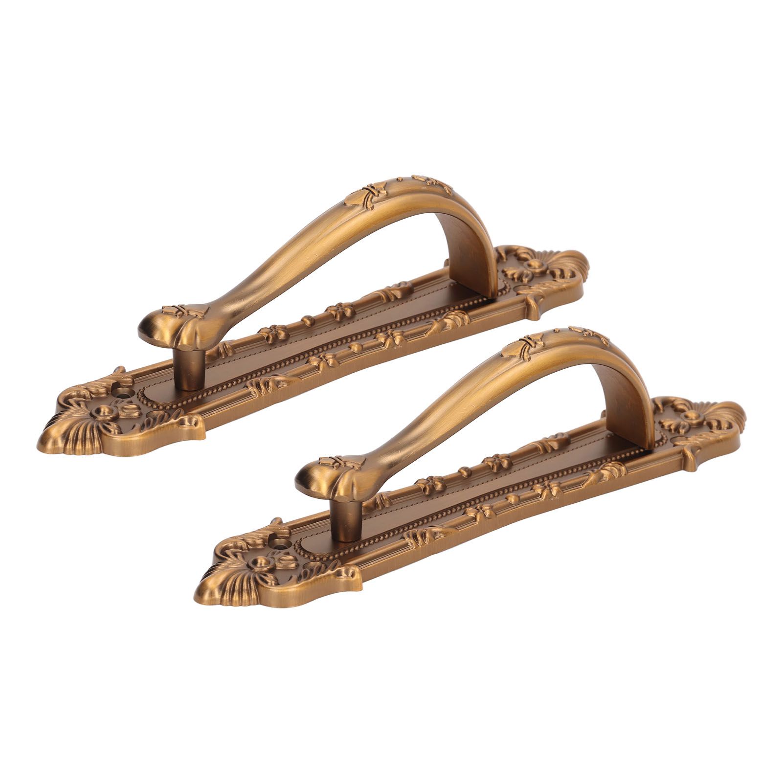 2 Set Sliding Barn Door Handles and Pulls Aluminum Alloy Bronze Pull Handle view 6