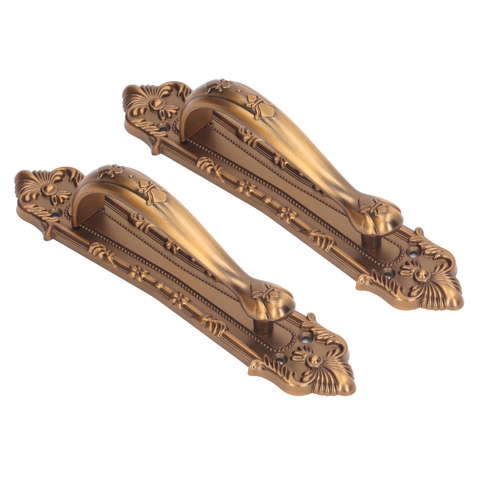 2 Set Sliding Barn Door Handles and Pulls Aluminum Alloy Bronze Pull Handle view 10