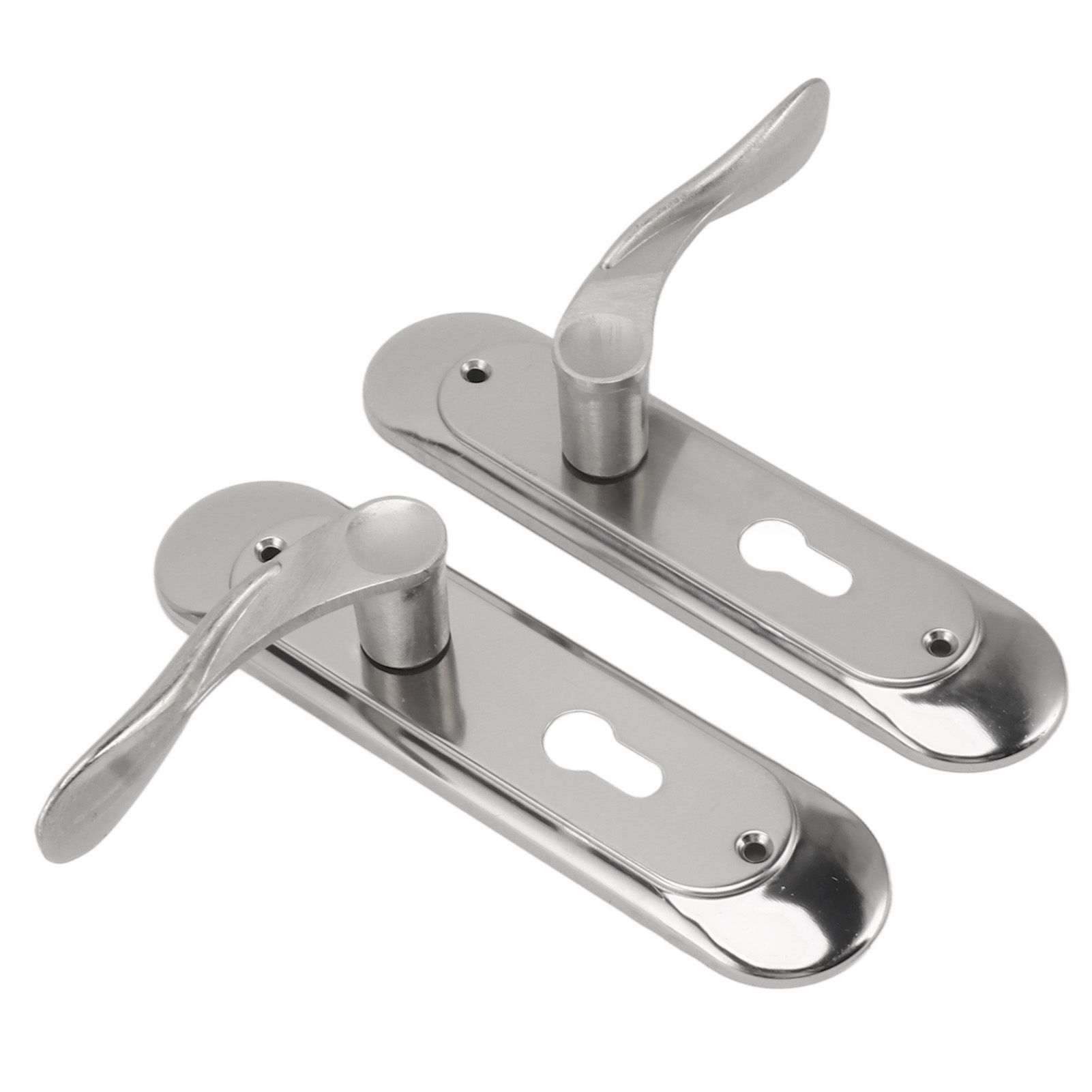 Door Interior Lever Passage Handle with Lock Easy Install Stainless Steel Door view 3