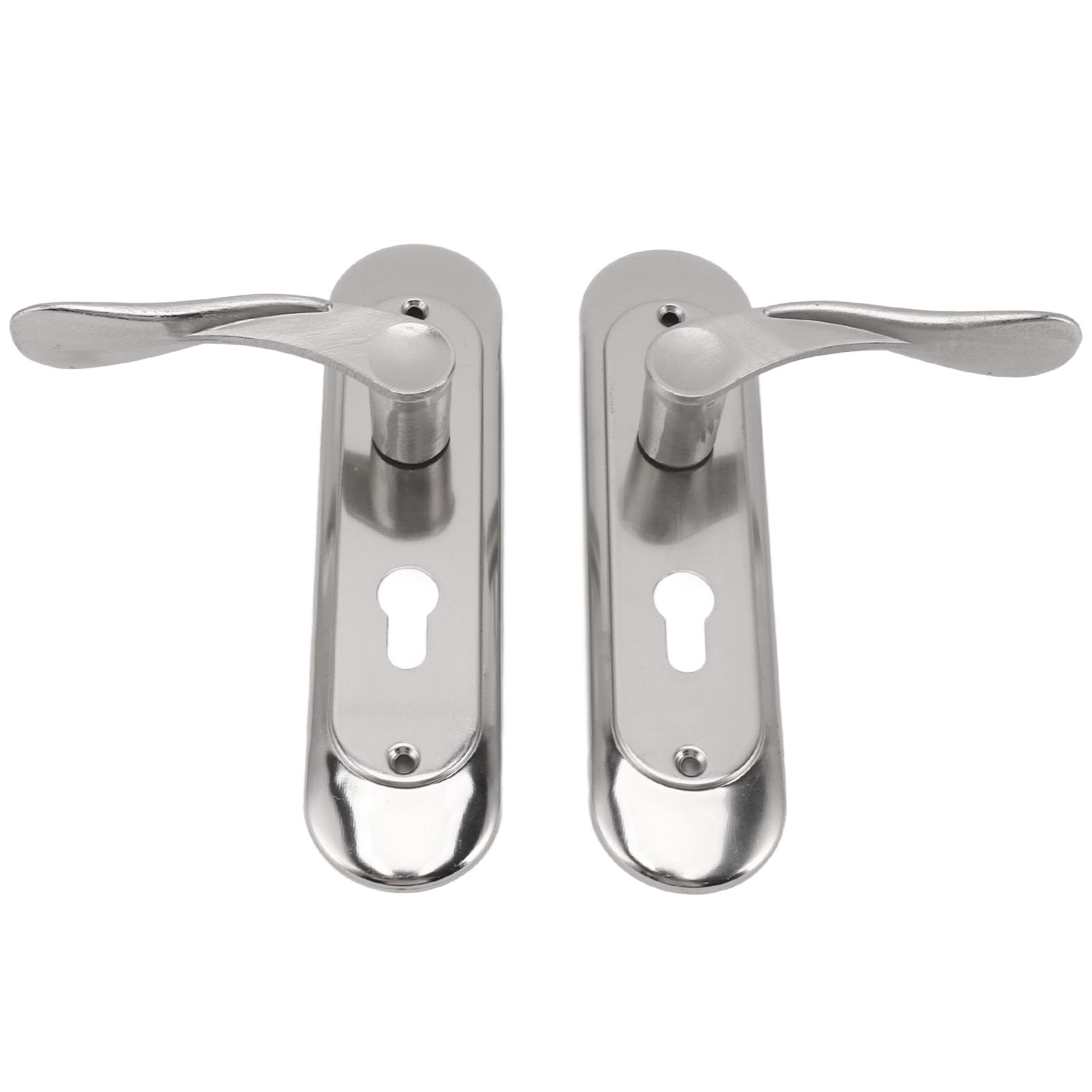 Door Interior Lever Passage Handle with Lock Easy Install Stainless Steel Door view 6