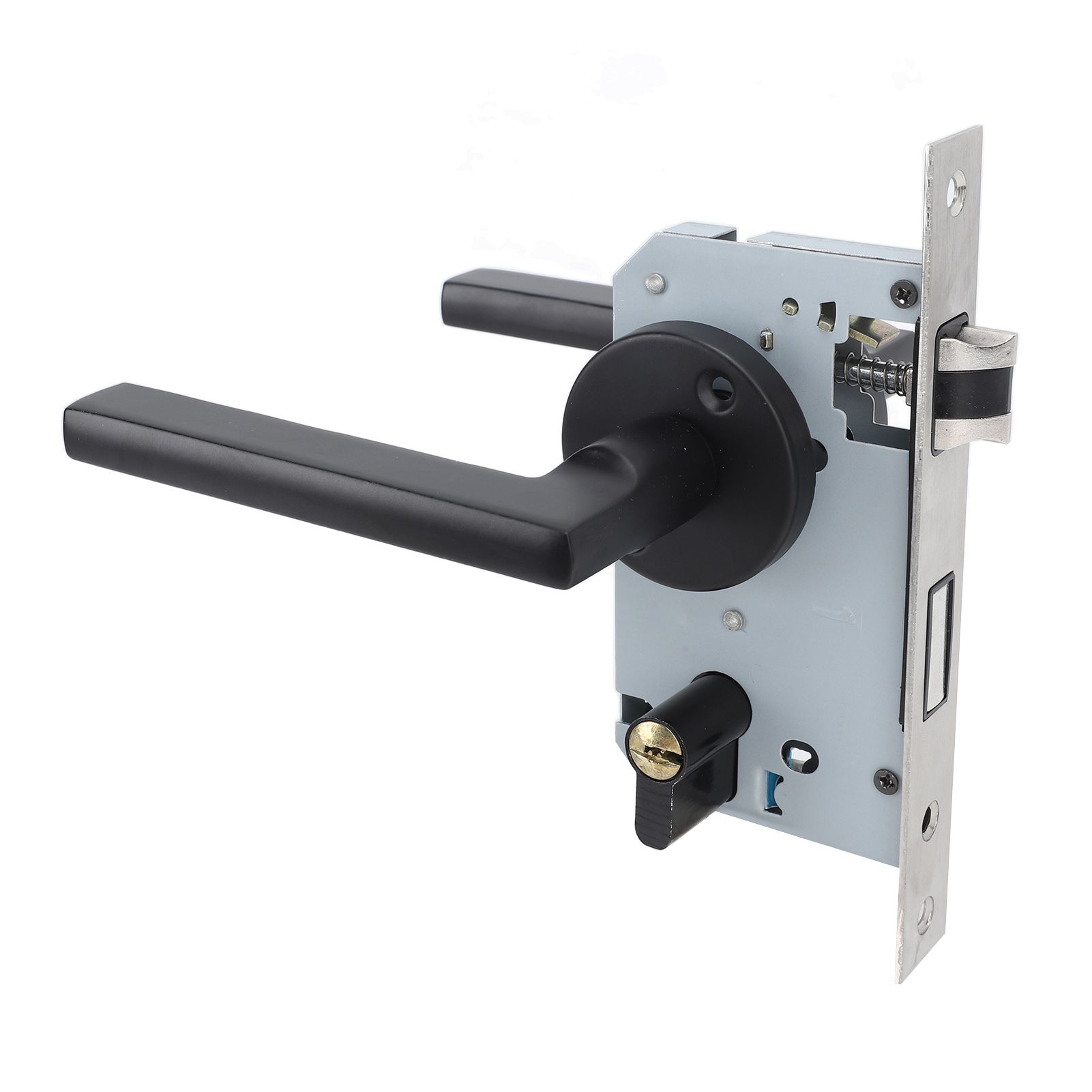 House Door Handle Lock Aluminum Black Antioxidant Coating Shock Resistance view 5