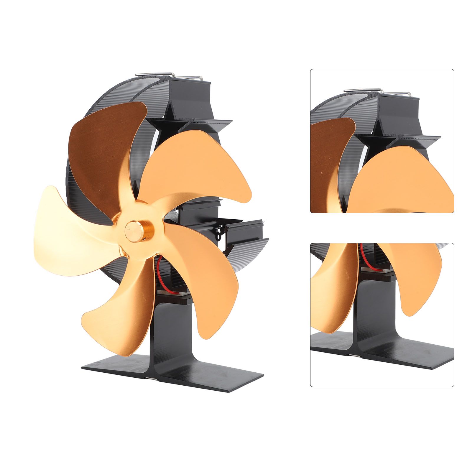 Wood Burner Fan 5 Blades Ultra Quiet Air Circulation Heating Energy Saving view 8