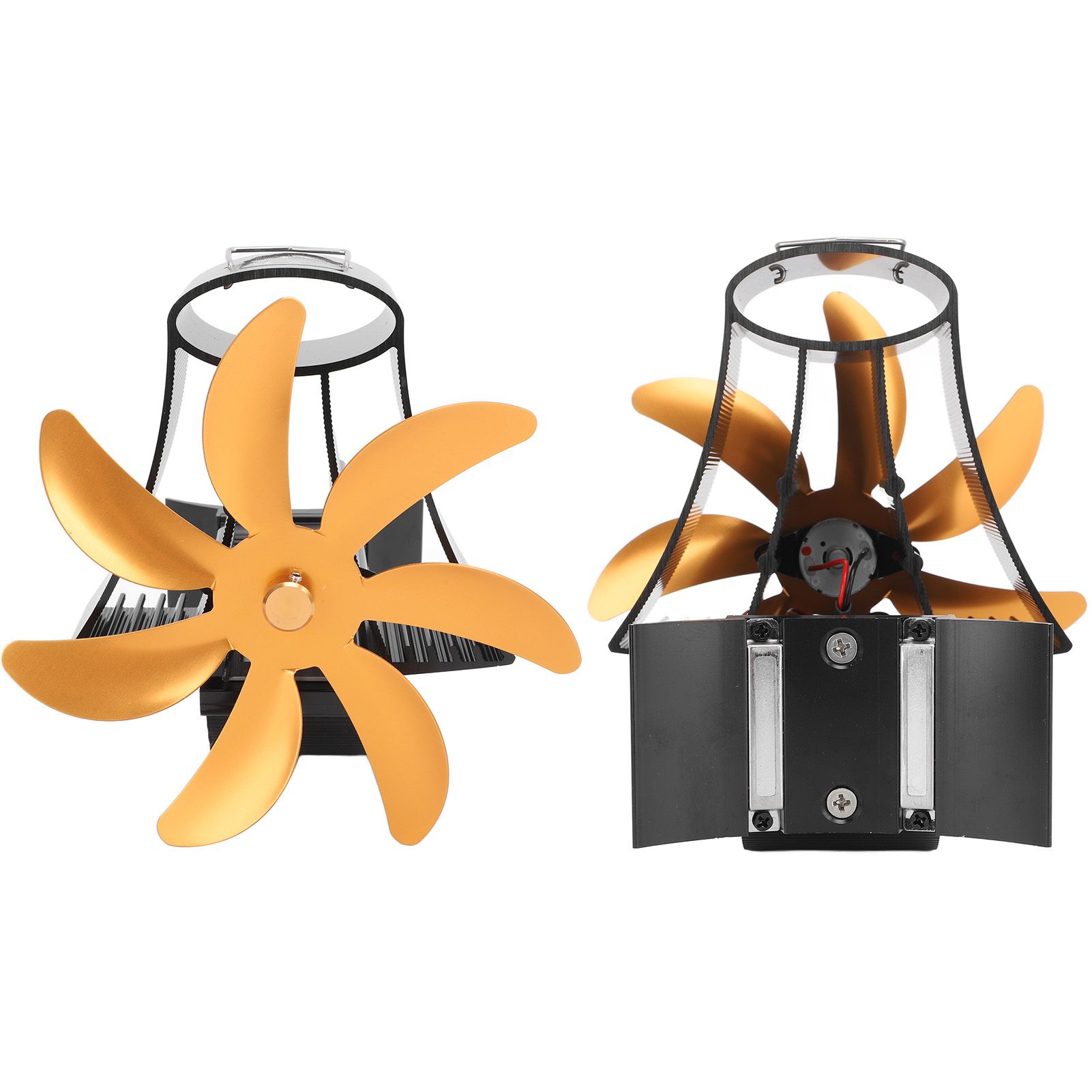Wood Stove Fan Pipe Fireplace Fan 7 Blades Stove Fan On Chimney Silent Motors view 10