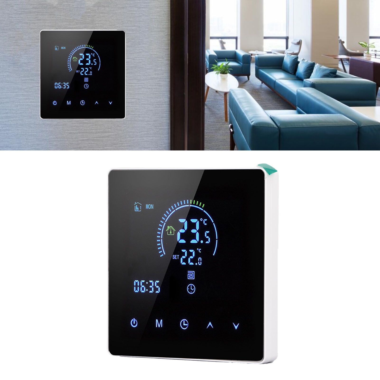 3A Smart Thermostat Intelligent Touch Color Screen LCD Display Thermostat view 12