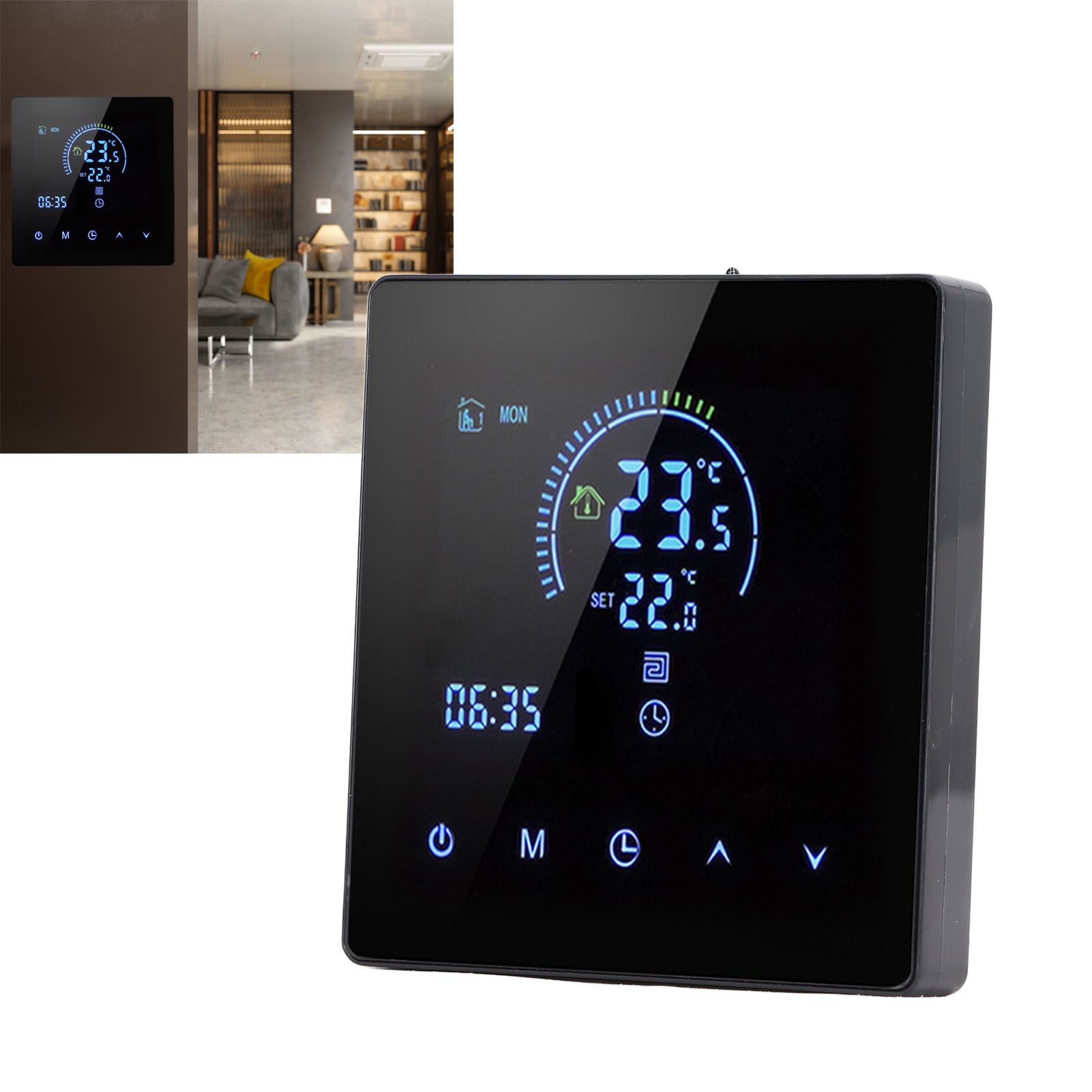 16A Digital Thermostat with LCD Display Programmable Thermostat Electric view 12