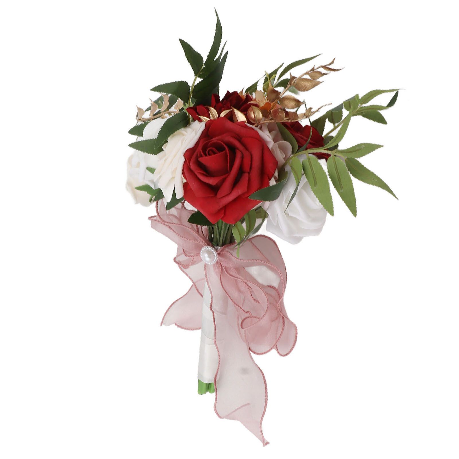 Wedding Bouquets Silk Plastic Realistic Romantic Hand Bouquet for Valentine's view 6