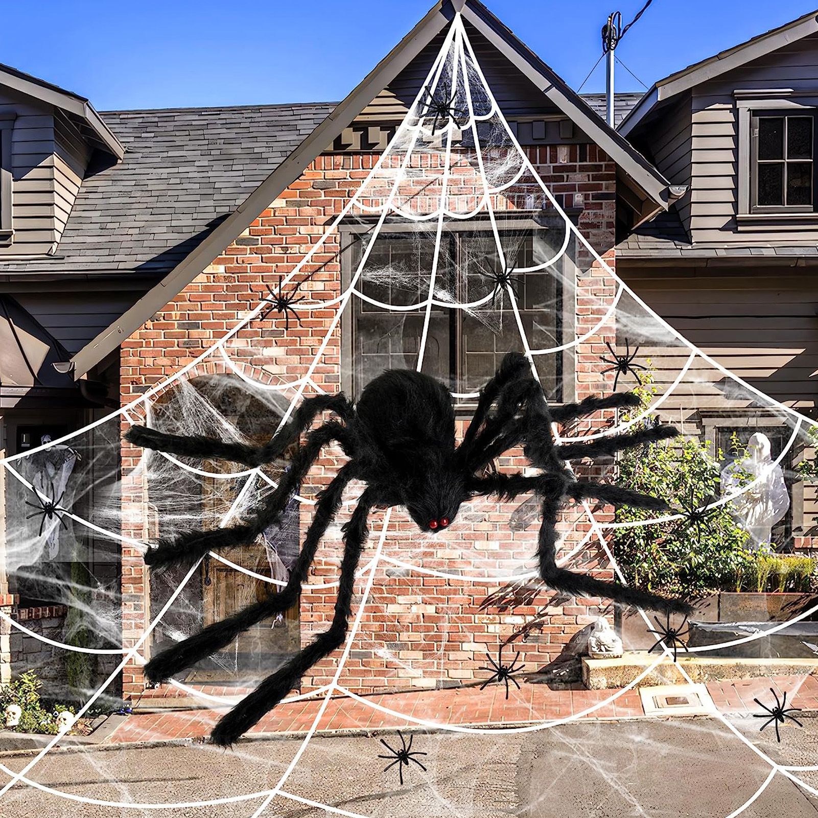 Giant Fake Spider Lifelike Halloween Posable Black Soft Hairy Fake Spiders view 14