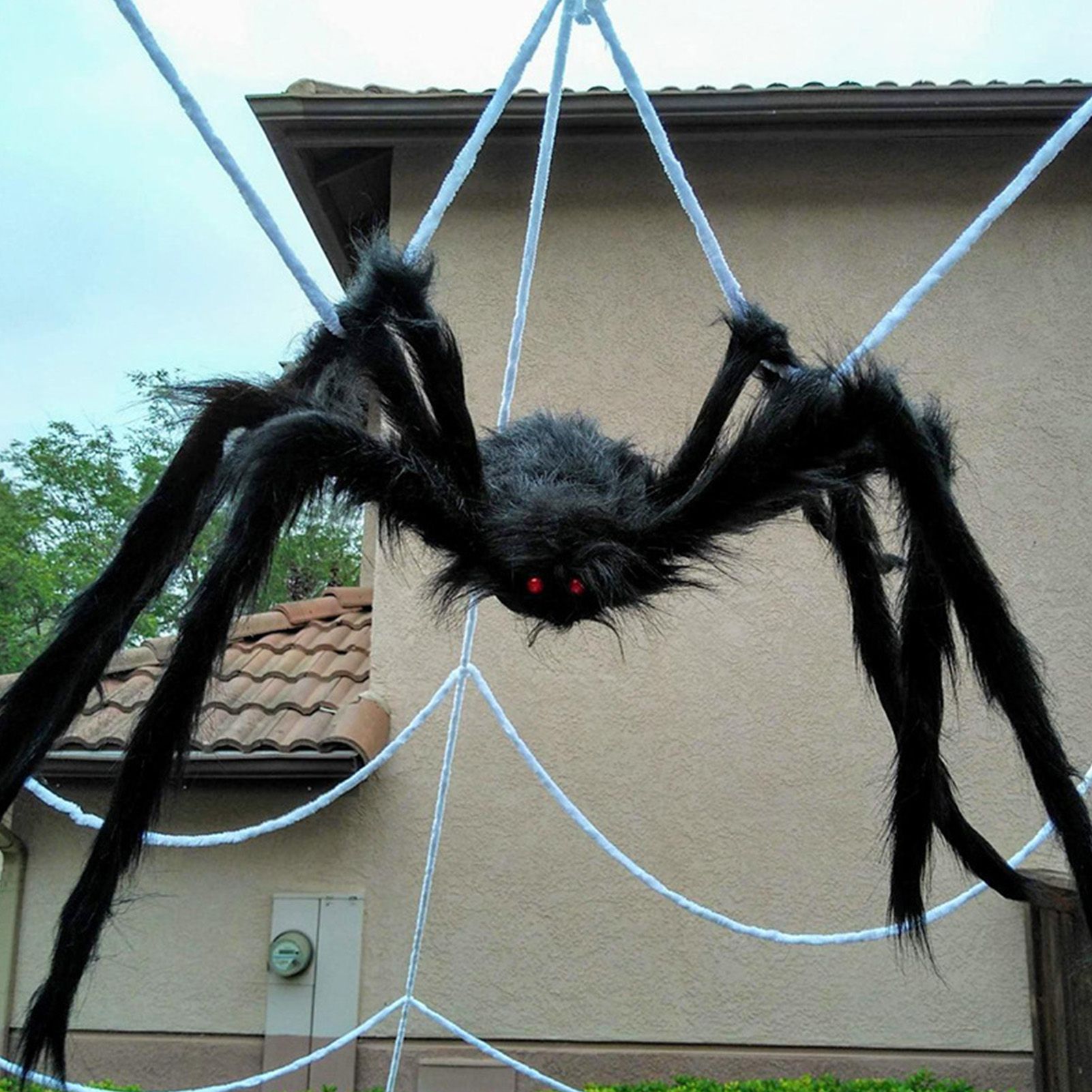 Giant Fake Spider Lifelike Halloween Posable Black Soft Hairy Fake Spiders view 11