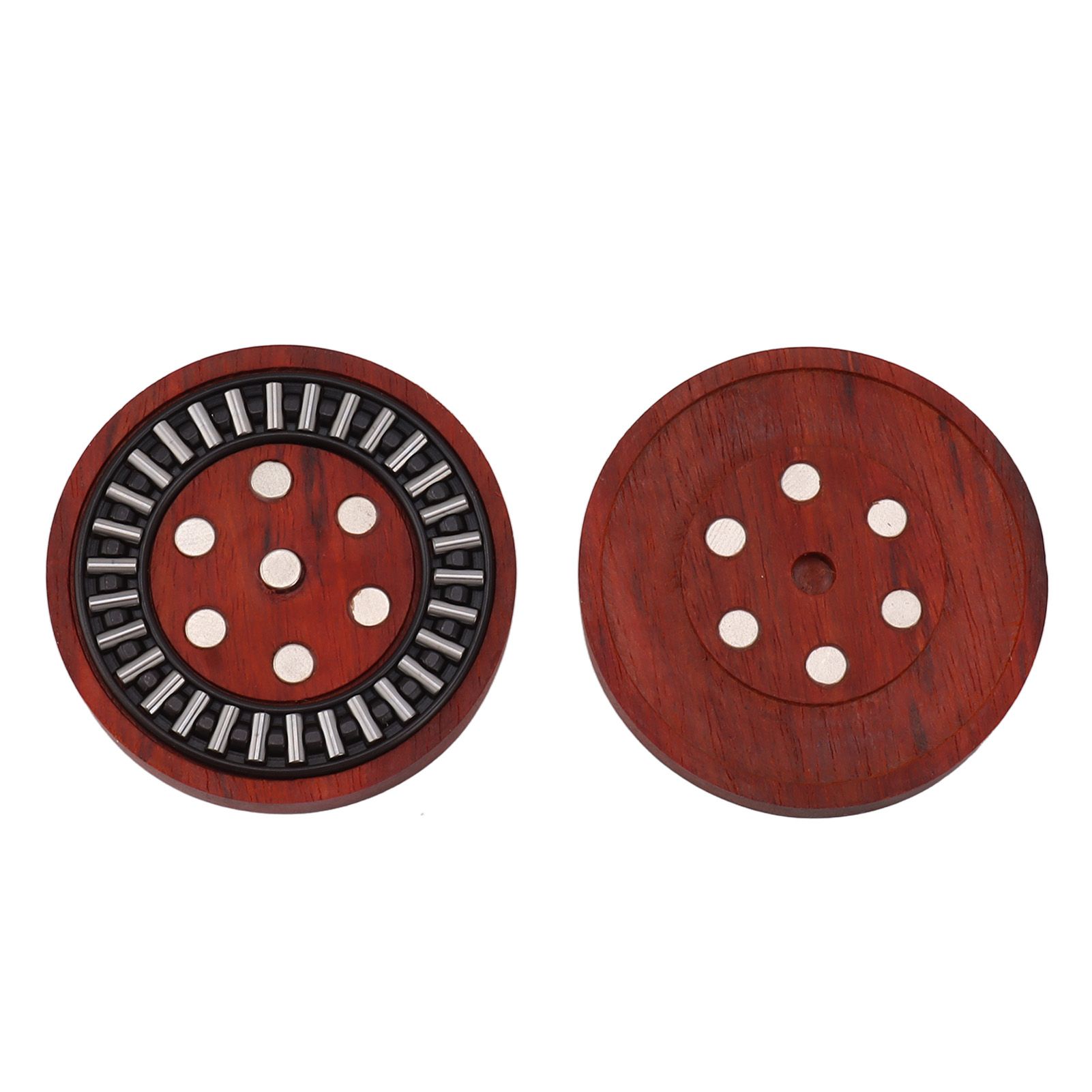 Magnetic Push Slider Stress Relief Handmade Rosewood Crafted Rotating Fidget view 2