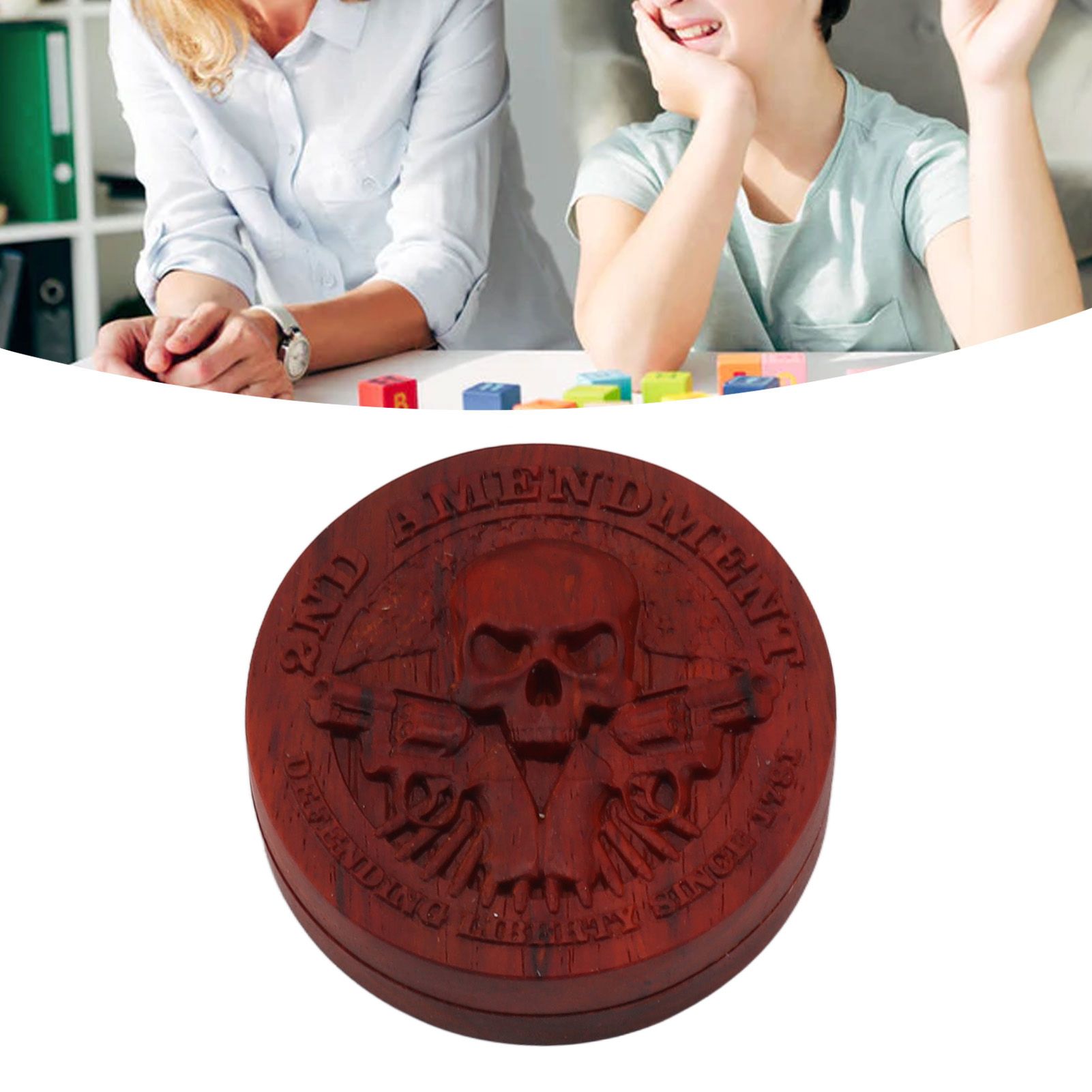 Magnetic Push Slider Stress Relief Handmade Rosewood Crafted Rotating Fidget view 11