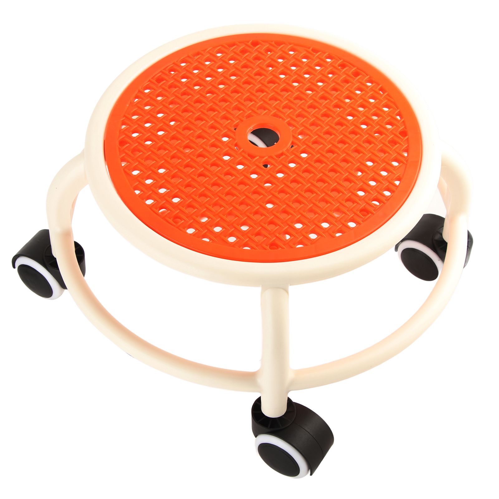 Round Rolling Low Stool Comfortable Universal Wheel Movable Mini Stool High view 3