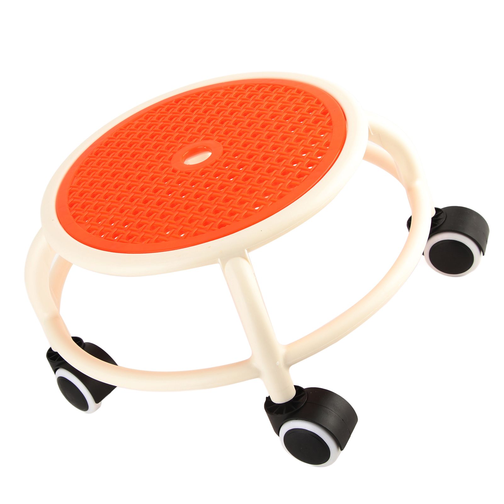 Round Rolling Low Stool Comfortable Universal Wheel Movable Mini Stool High view 5