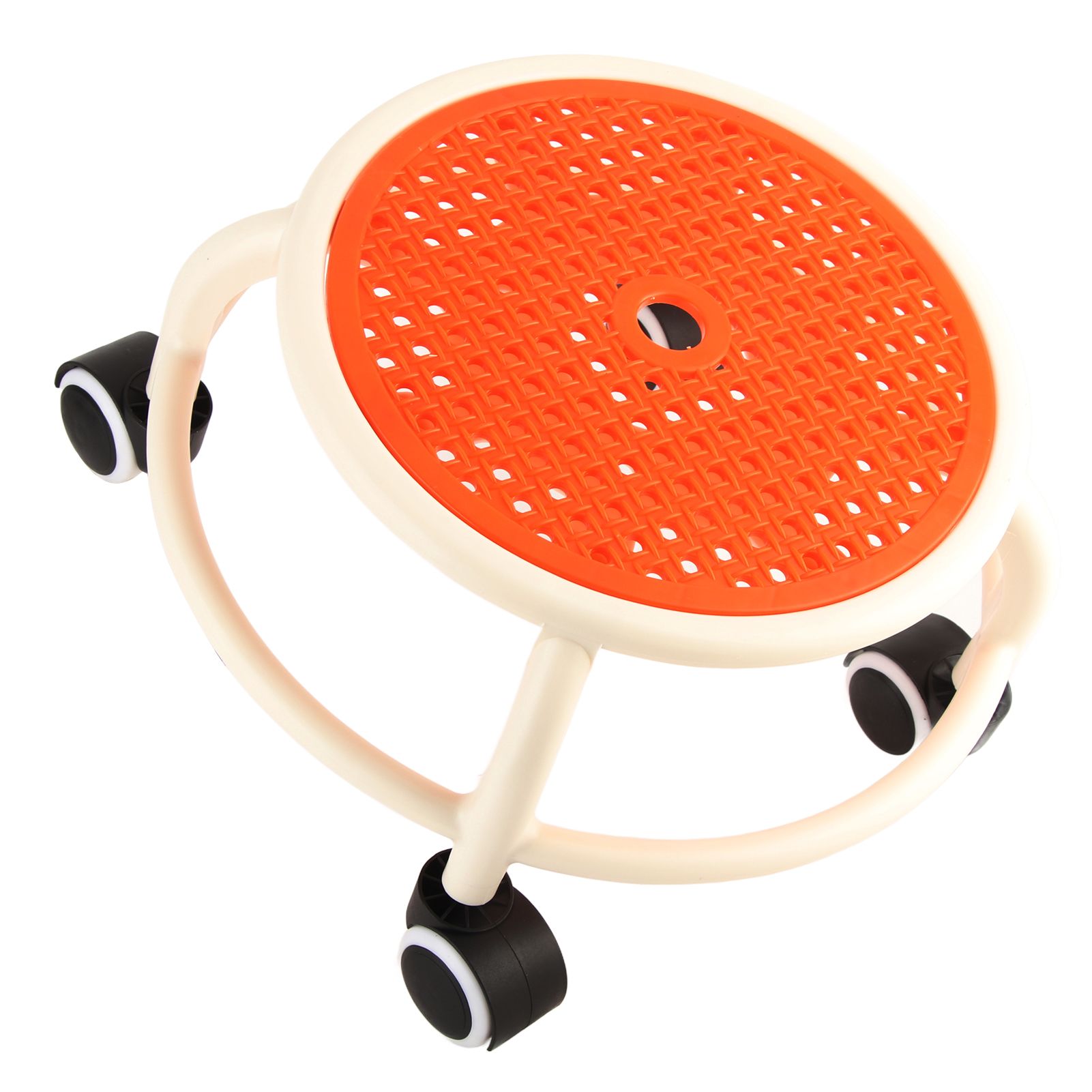 Round Rolling Low Stool Comfortable Universal Wheel Movable Mini Stool High view 7
