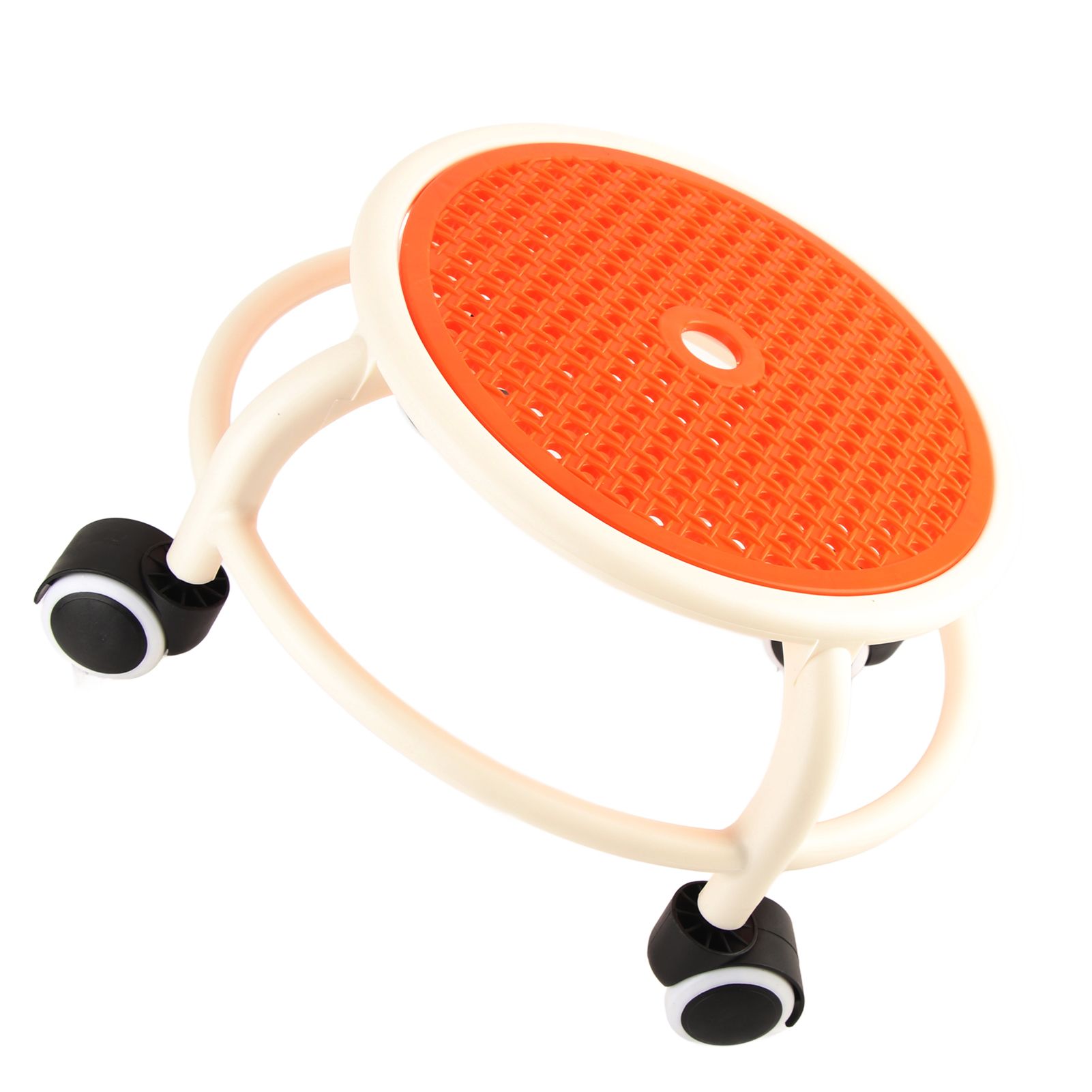 Round Rolling Low Stool Comfortable Universal Wheel Movable Mini Stool High view 8