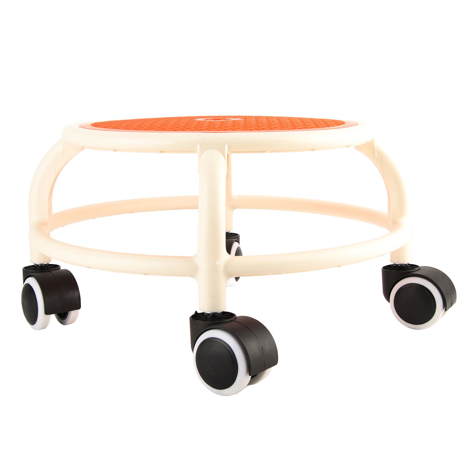 Round Rolling Low Stool Comfortable Universal Wheel Movable Mini Stool High view 11