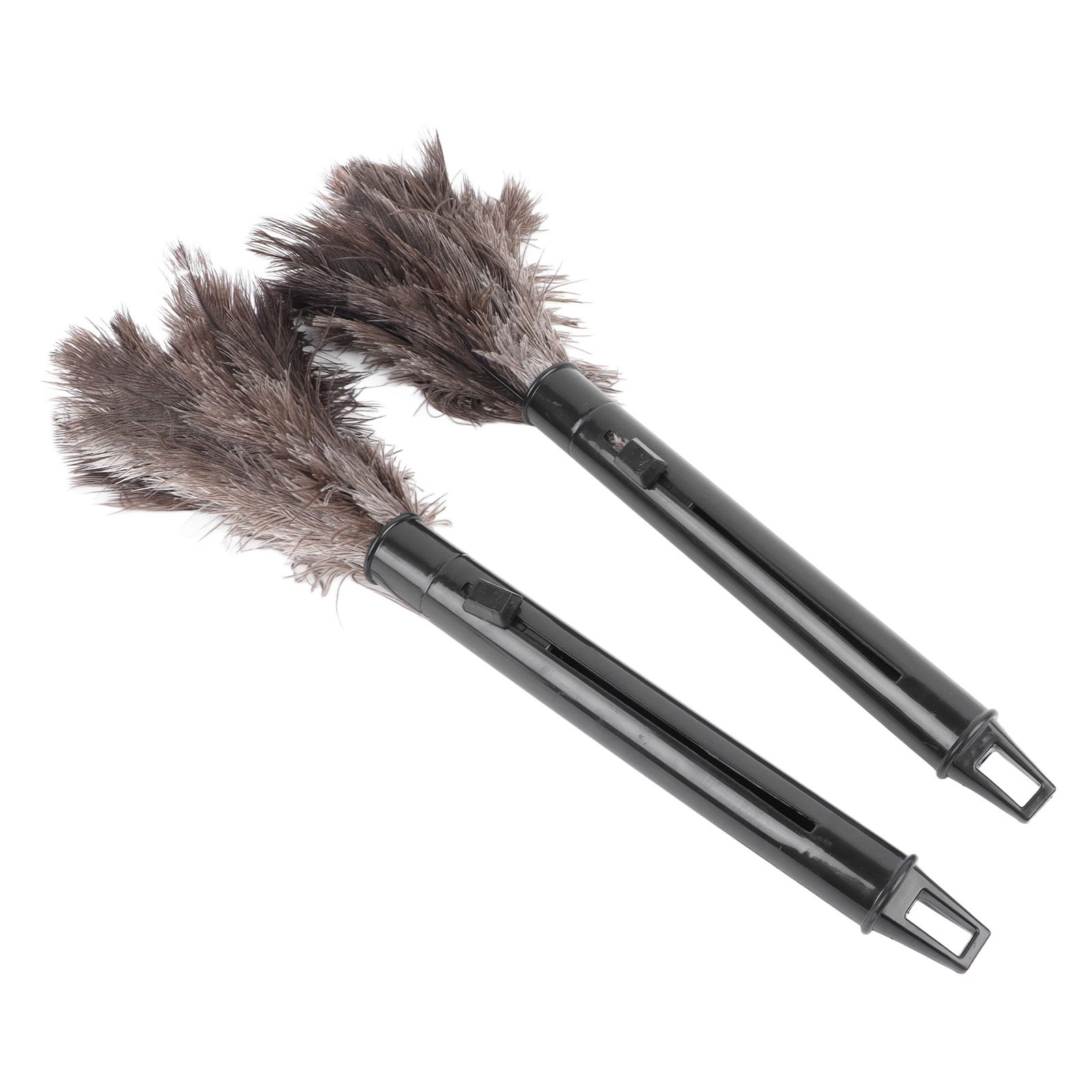 2Pcs Retractable Feather Duster Ostrich Feathers Duster with Long Handle for view 2