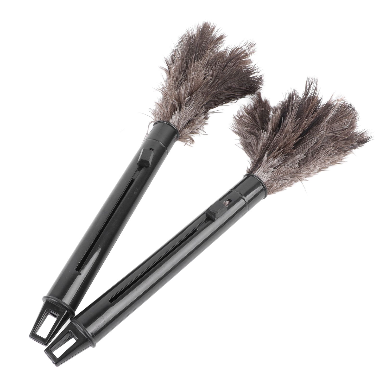 2Pcs Retractable Feather Duster Ostrich Feathers Duster with Long Handle for view 3