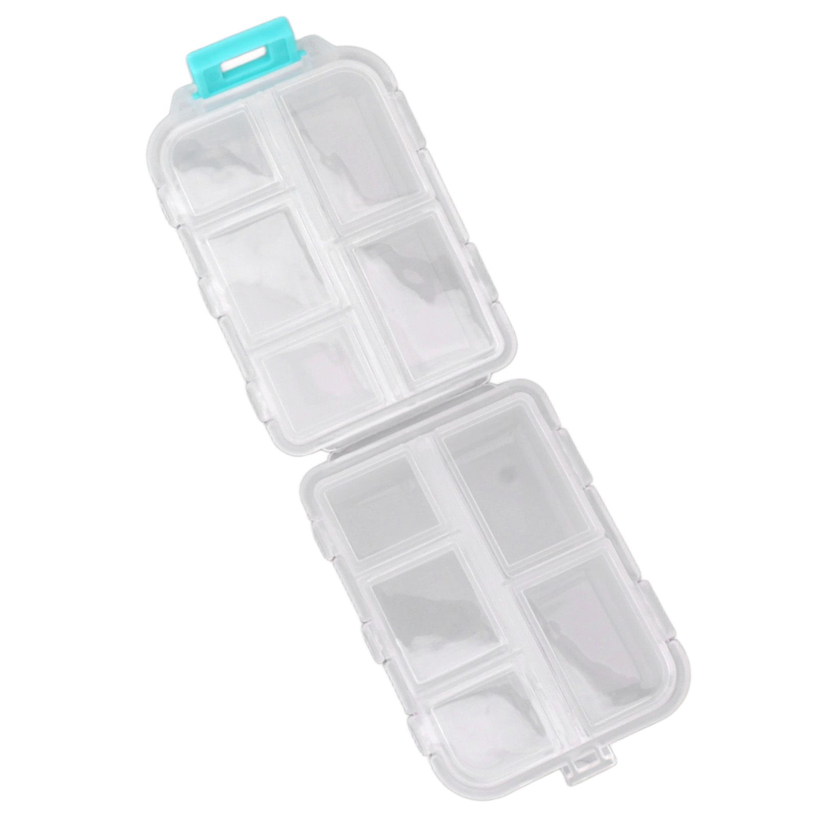 Medicine Box Medicine Case Plastic Waterproof 10 Compartments Buckle Lock view 9
