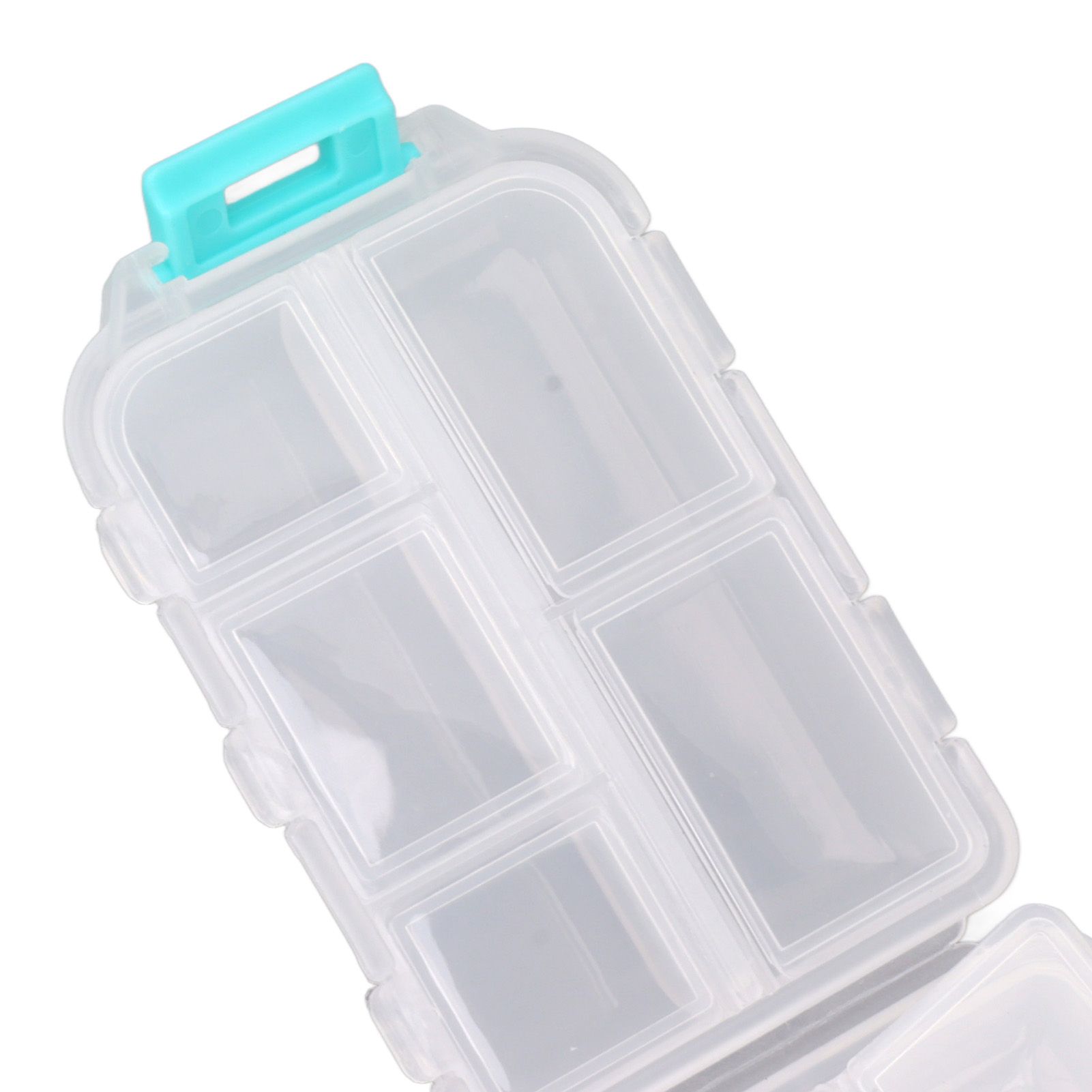 Medicine Box Medicine Case Plastic Waterproof 10 Compartments Buckle Lock view 14