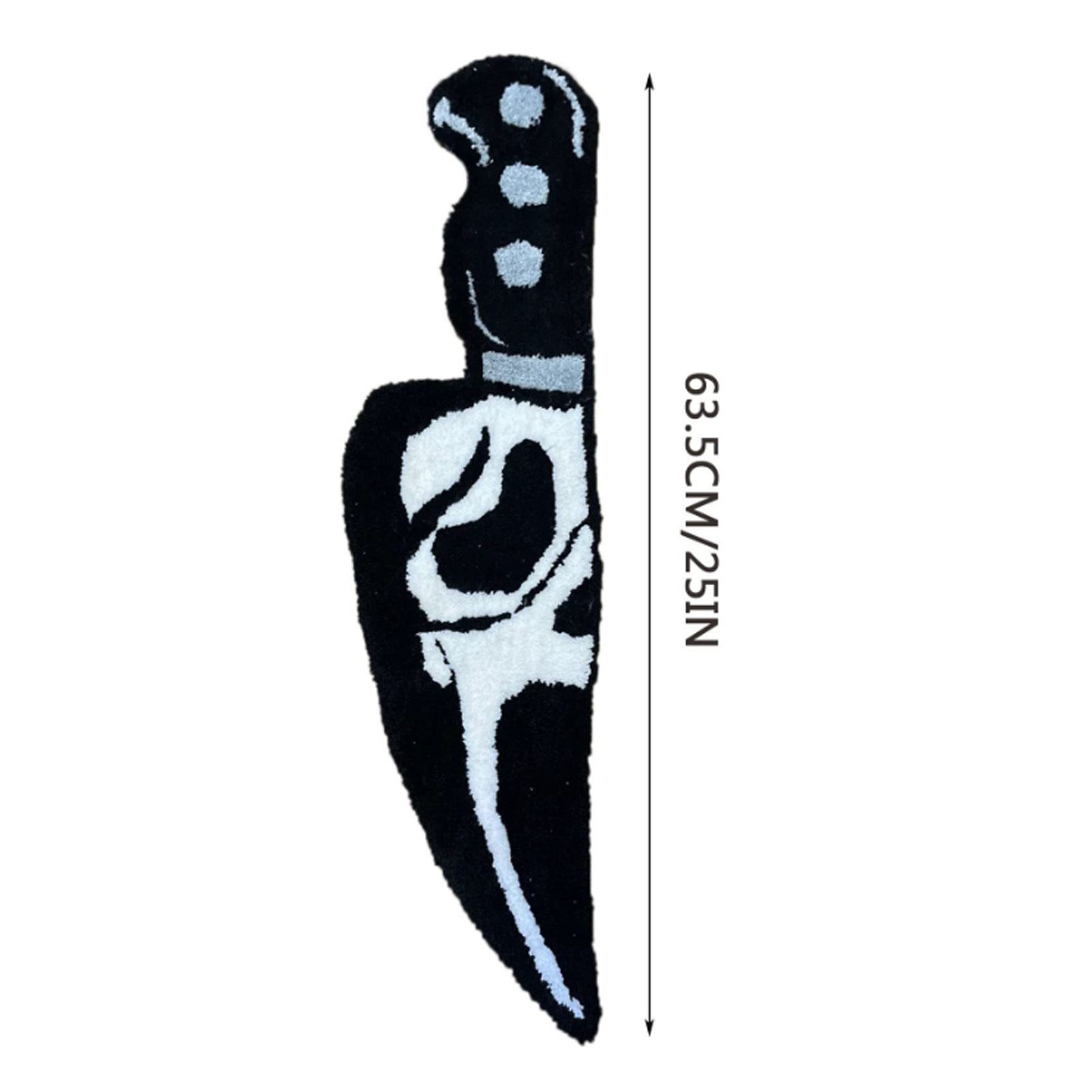 Skull Knife Carpet Horror Scary Scream Bedside Rug Wear Resistant Cashmere view 9