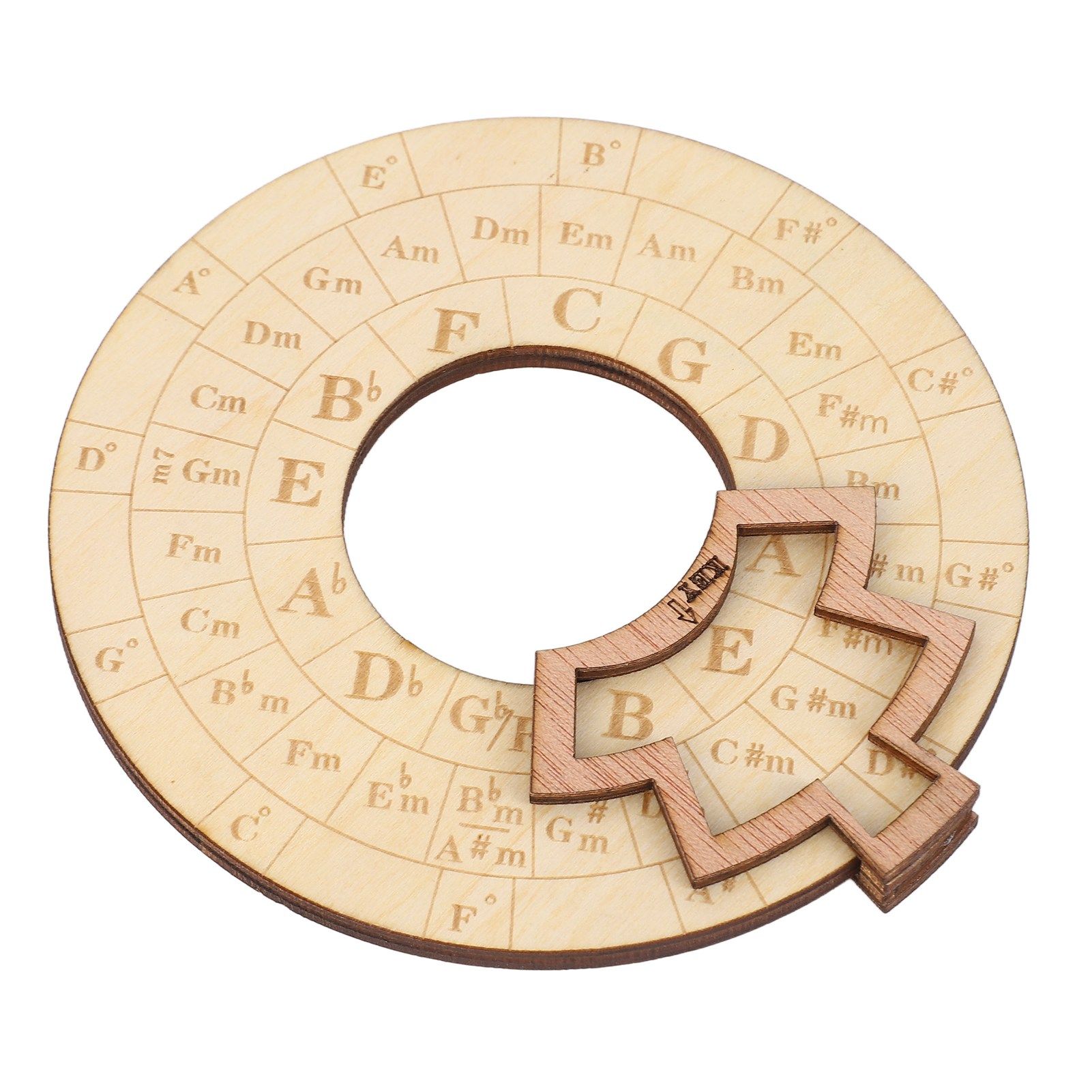 Wooden Music Circle Wheel Educational Rugged Adjustable Durable Circle of view 2
