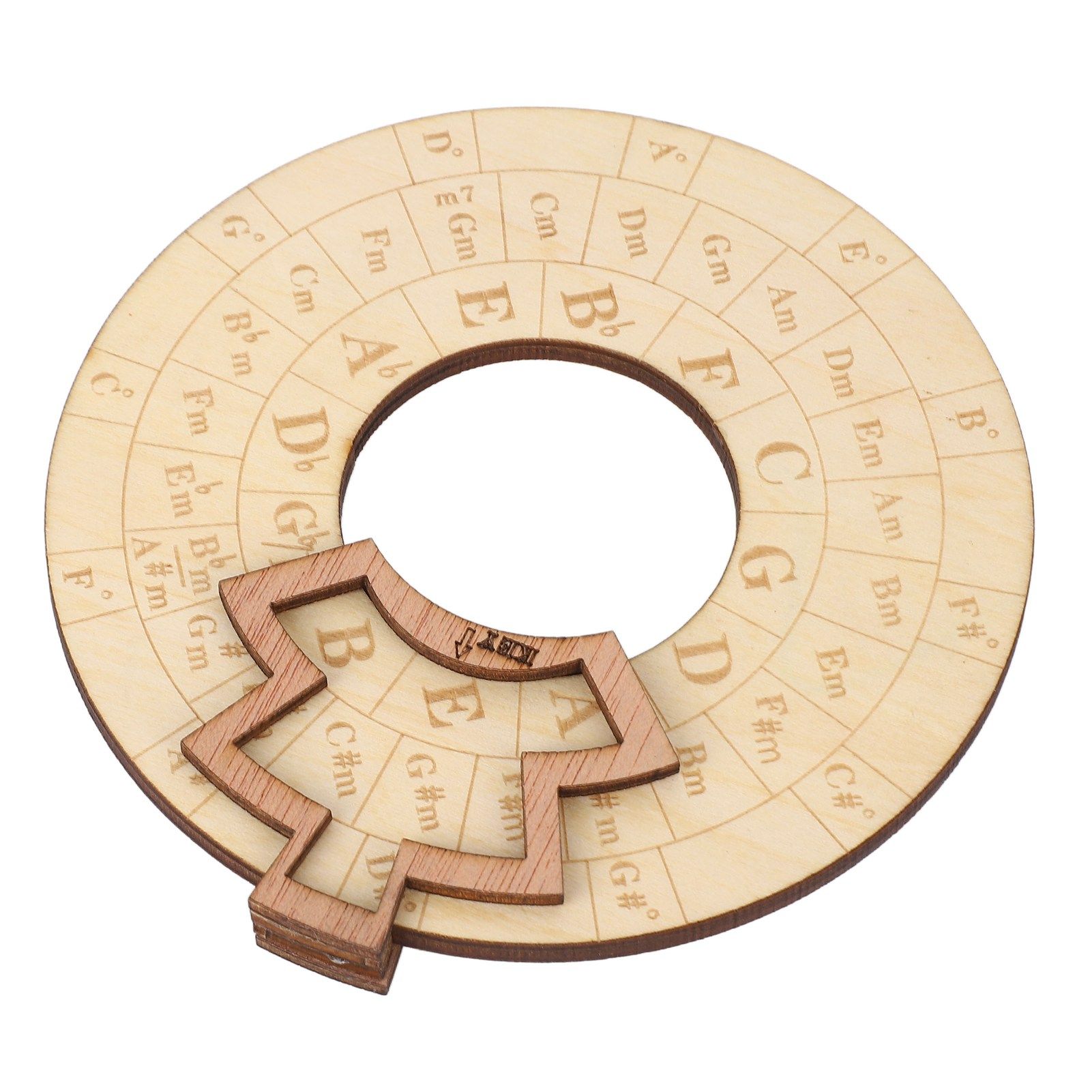 Wooden Music Circle Wheel Educational Rugged Adjustable Durable Circle of view 3
