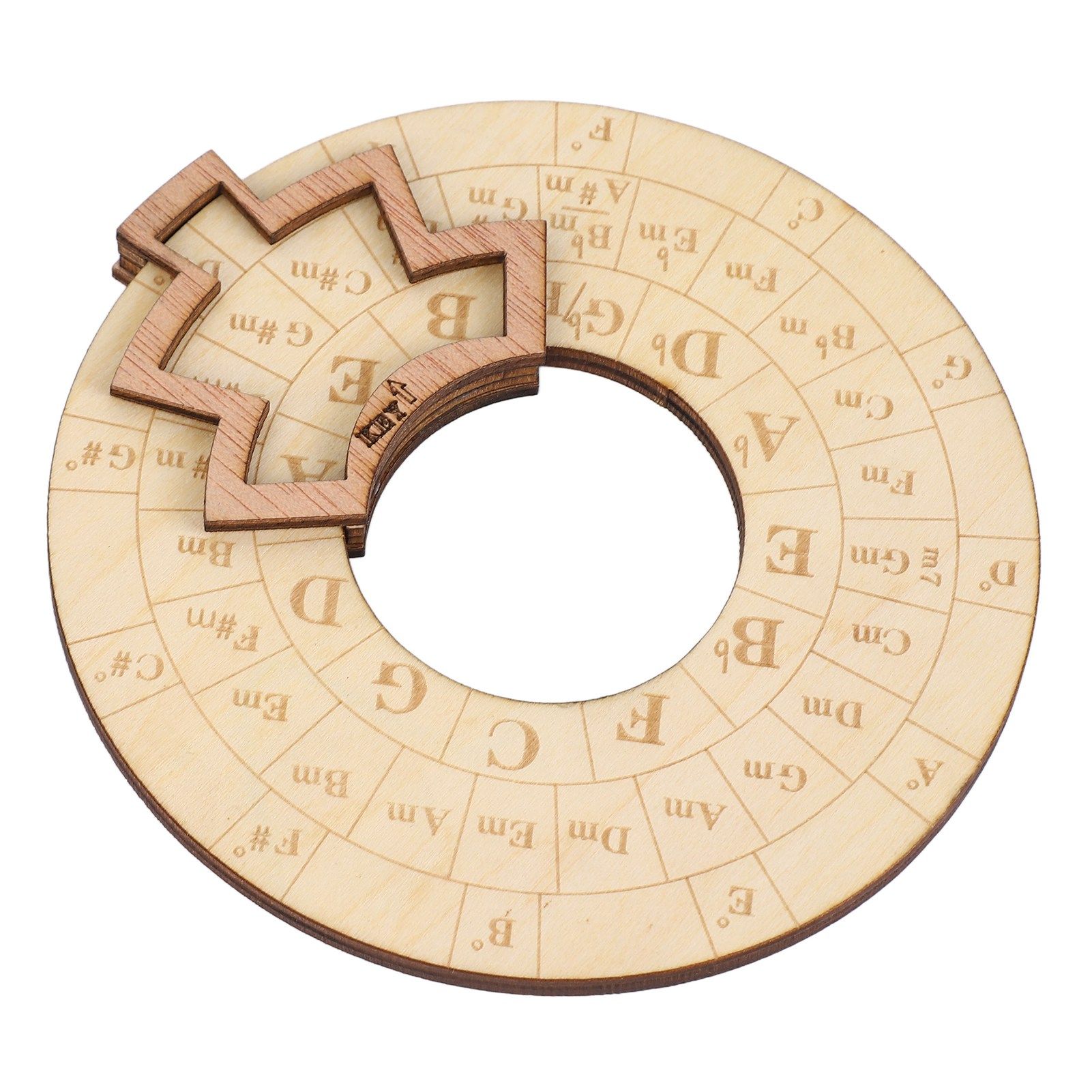 Wooden Music Circle Wheel Educational Rugged Adjustable Durable Circle of view 4