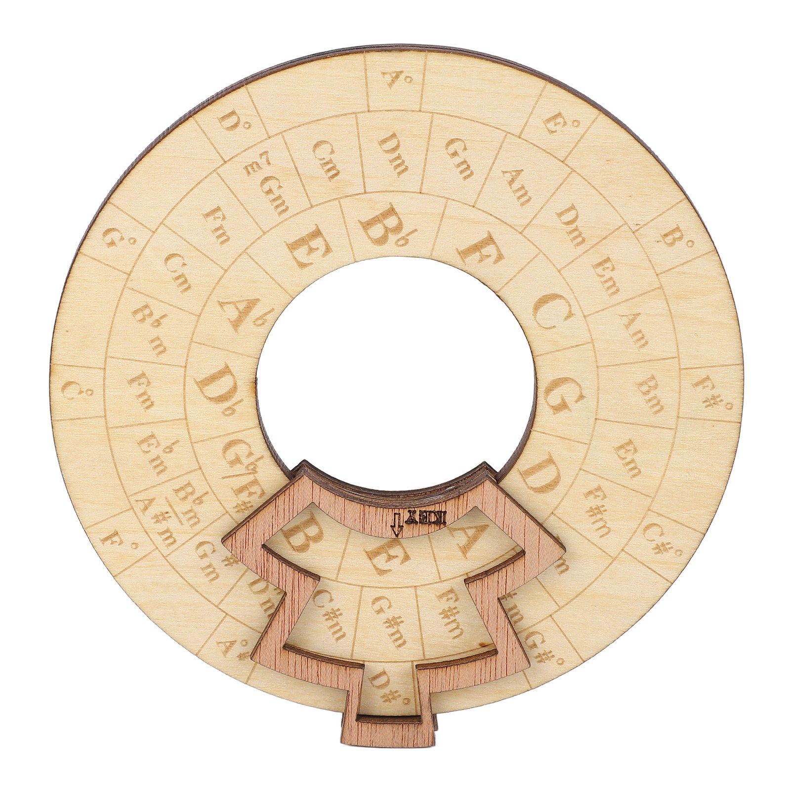 Wooden Music Circle Wheel Educational Rugged Adjustable Durable Circle of view 5