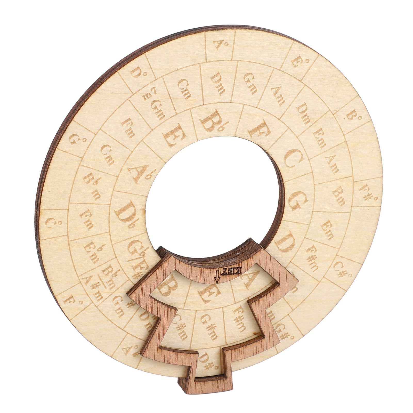 Wooden Music Circle Wheel Educational Rugged Adjustable Durable Circle of view 6