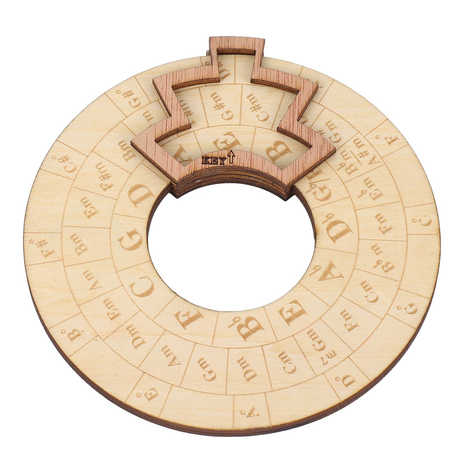 Wooden Music Circle Wheel Educational Rugged Adjustable Durable Circle of view 7