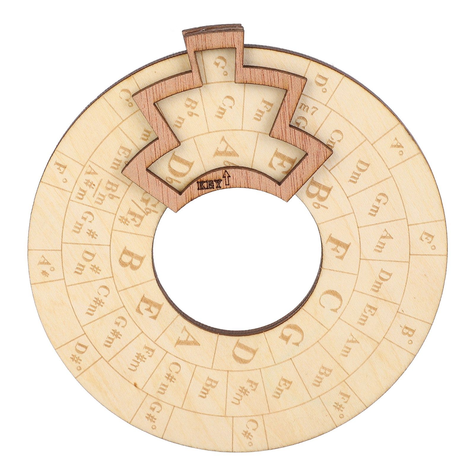 Wooden Music Circle Wheel Educational Rugged Adjustable Durable Circle of view 8
