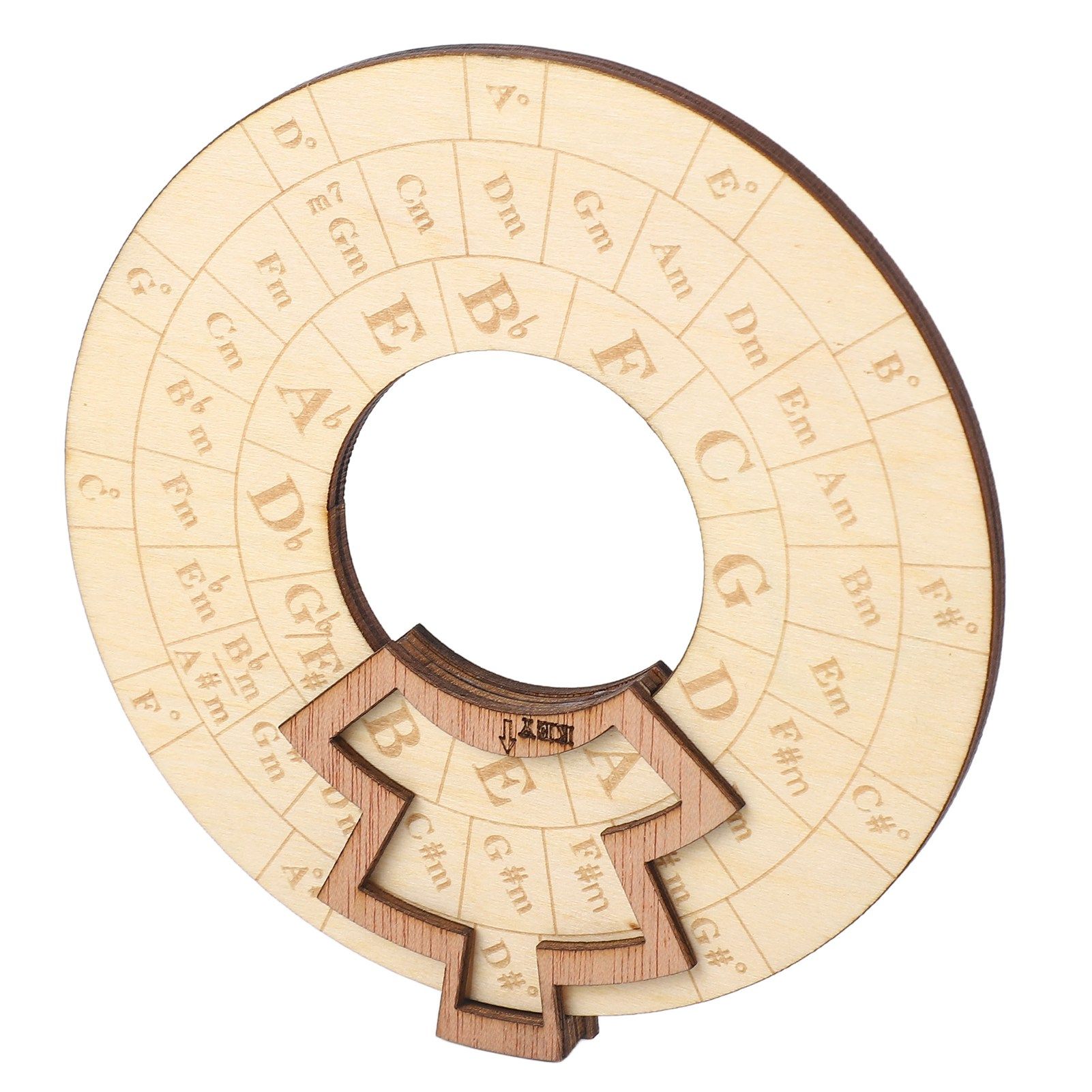 Wooden Music Circle Wheel Educational Rugged Adjustable Durable Circle of view 9