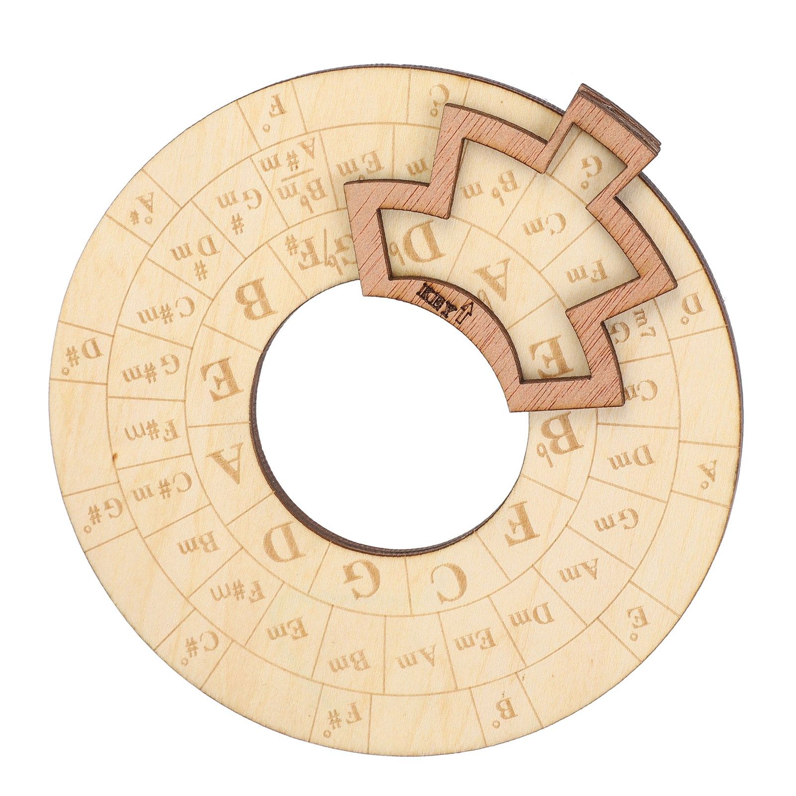Wooden Music Circle Wheel Educational Rugged Adjustable Durable Circle of view 10