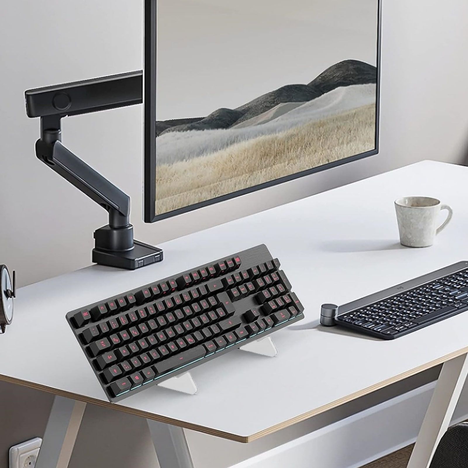 Mechanical Keyboard Storage Stand Multipurpose Detachable Transparent Acrylic view 11