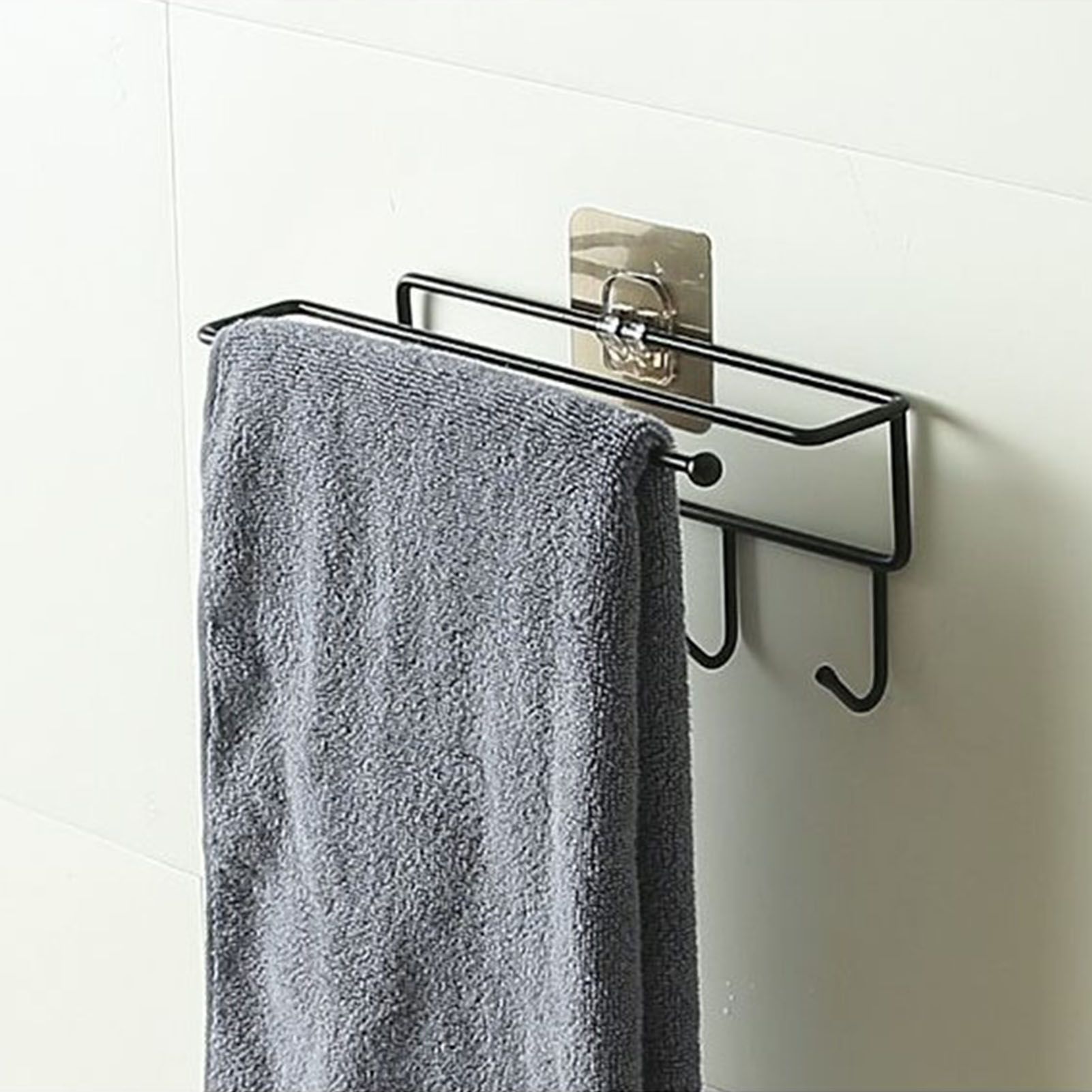 10Pcs Adhesive Hooks Kitchen Wall Hooks Reusable Seamless Hooks for Bathroom view 9