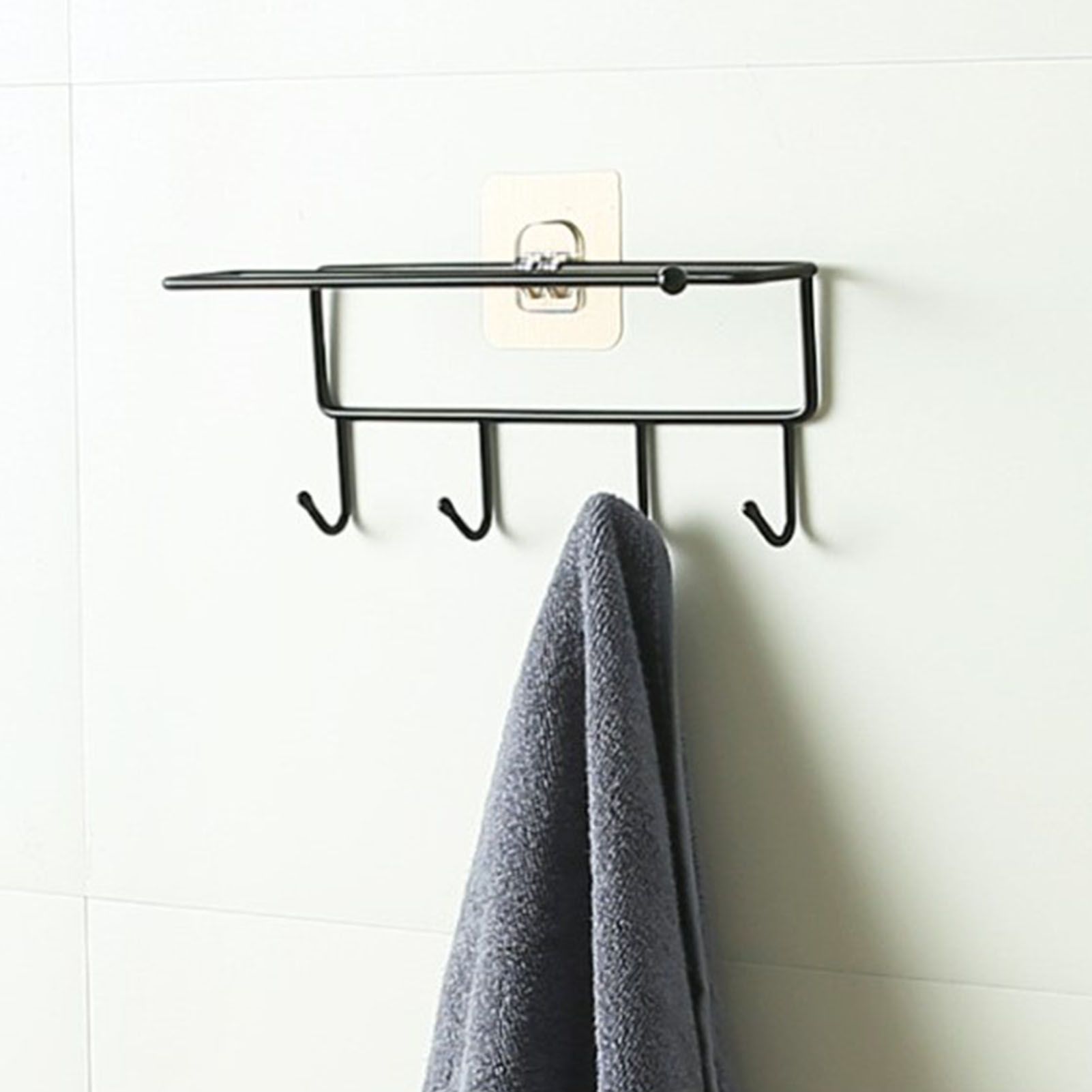 10Pcs Adhesive Hooks Kitchen Wall Hooks Reusable Seamless Hooks for Bathroom view 11