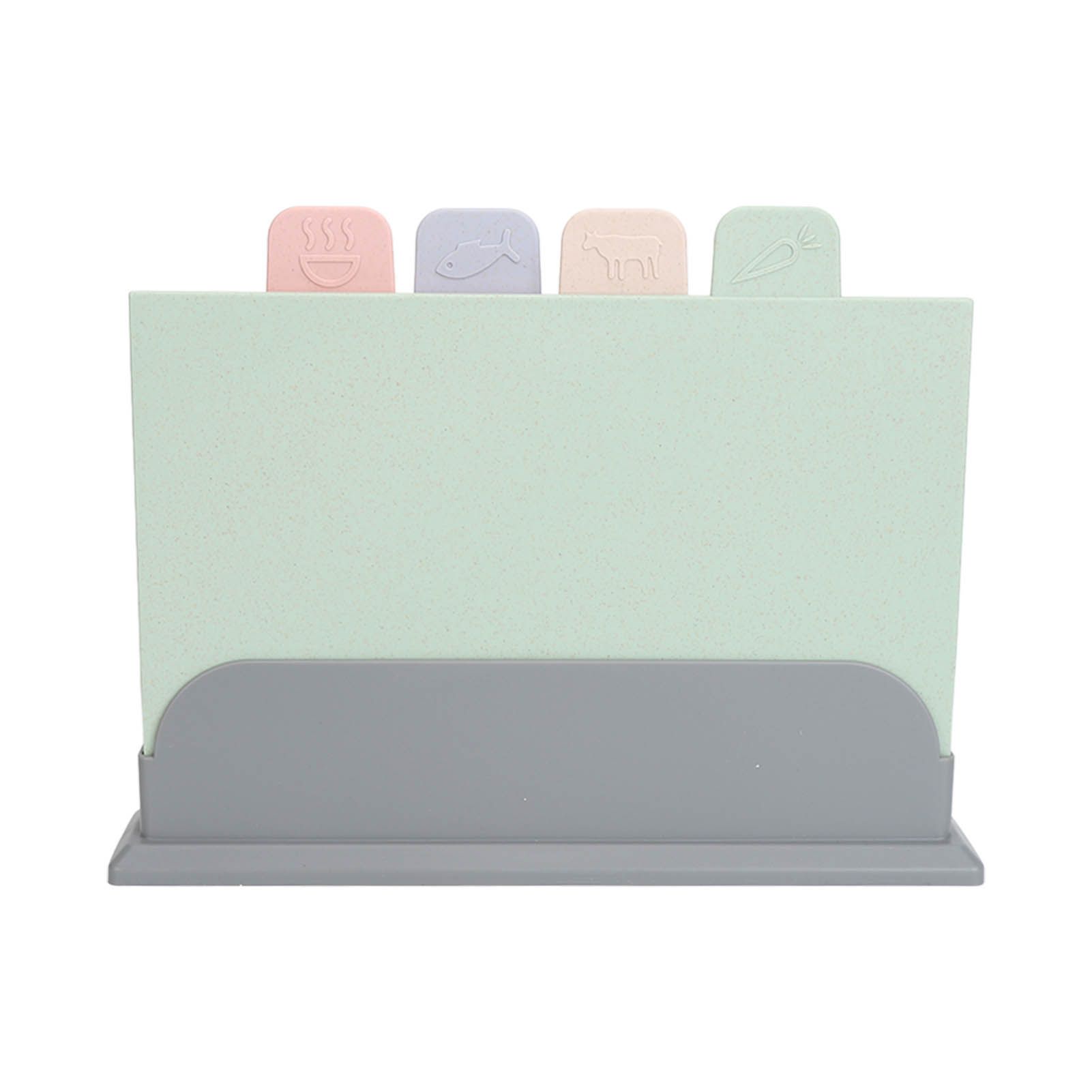 4pcs Color Coded Cutting Boards Set with Holder Double Sided Use Classified view 5