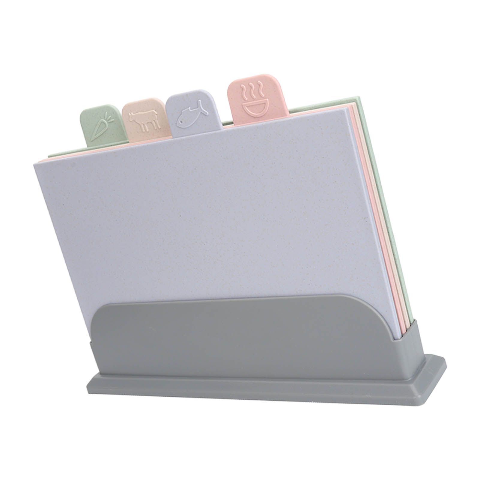 4pcs Color Coded Cutting Boards Set with Holder Double Sided Use Classified view 9
