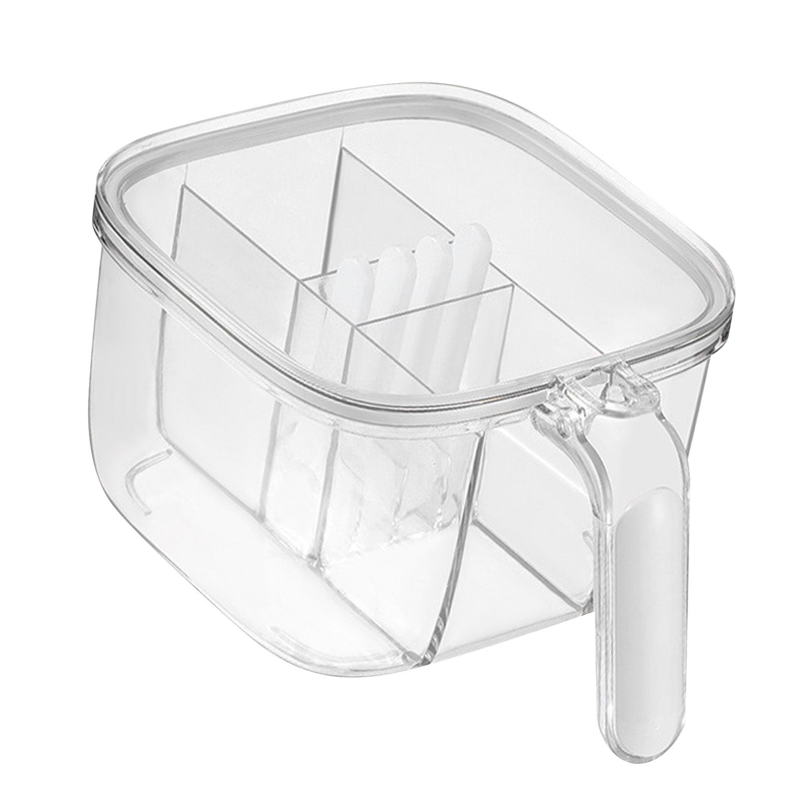 Seasoning Box 4 Compartments Transparent Window Strong PET Seasoning Jar with view 4