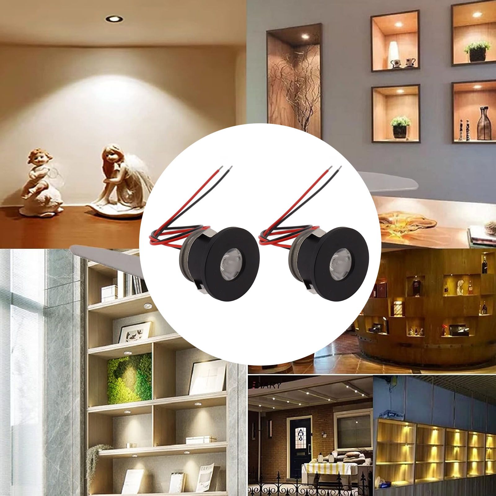 2PCS Recessed Mini LED Spotlight 15 Degrees 1 Watt 80LM Small LED Spotlight view 12