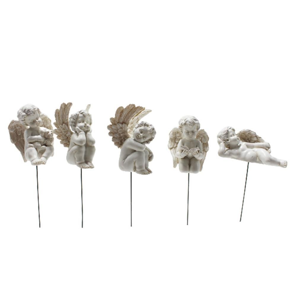 Angel Stakes Figurine Miniature Resin Sculpture Garden Statue for Potted view 2