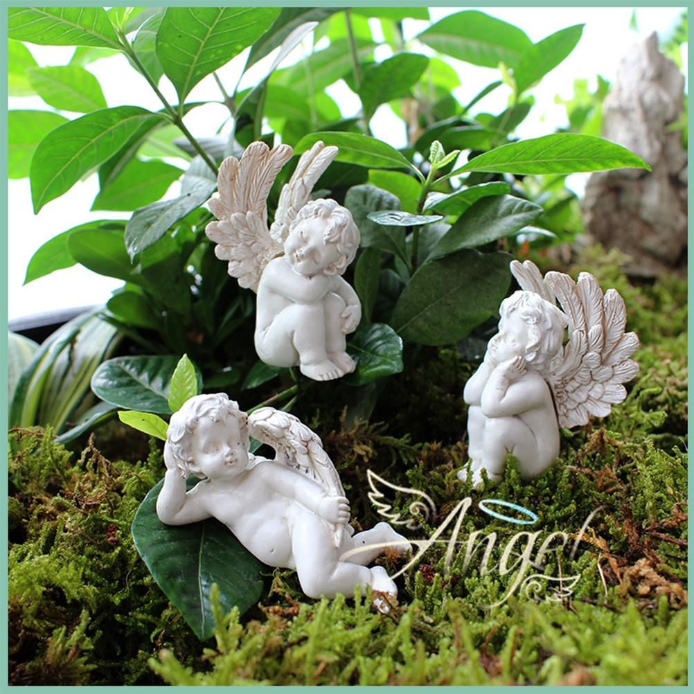 Angel Stakes Figurine Miniature Resin Sculpture Garden Statue for Potted view 6