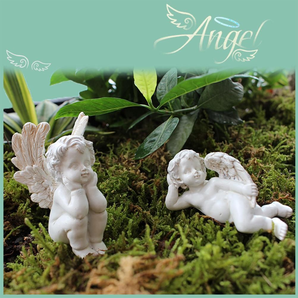 Angel Stakes Figurine Miniature Resin Sculpture Garden Statue for Potted view 7