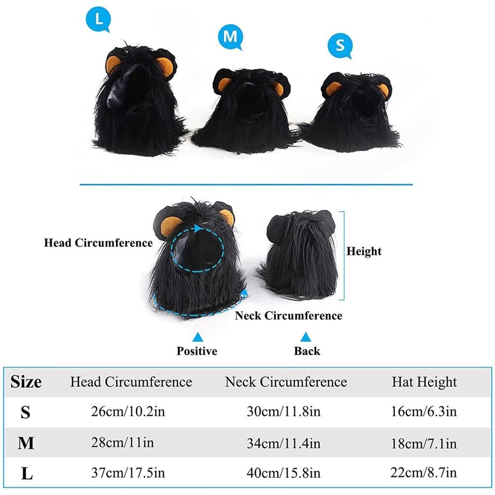 Pet Wig for Dog Cat Hair Headgear Cosplay Costume for Christmas Halloween Party view 2