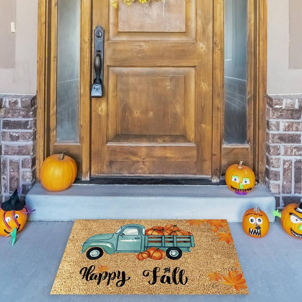 Funny Thanksgiving Doormat Anti Slip Door Mat Autumn Entryway Rug for Front view 8