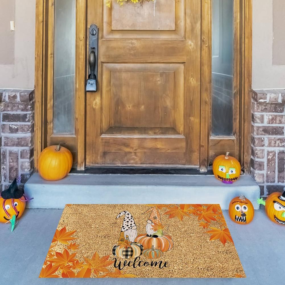 Funny Thanksgiving Doormat Anti Slip Door Mat Autumn Entryway Rug for Front view 9