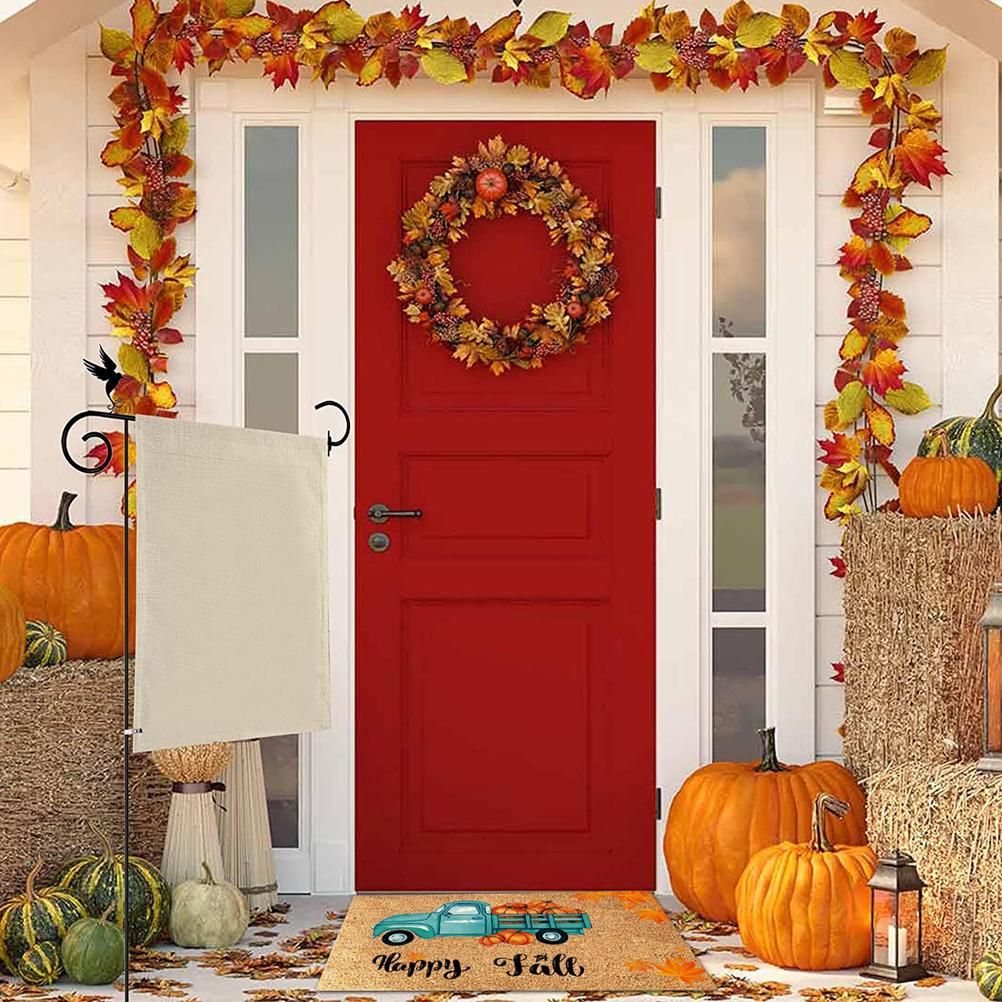 Funny Thanksgiving Doormat Anti Slip Door Mat Autumn Entryway Rug for Front view 12