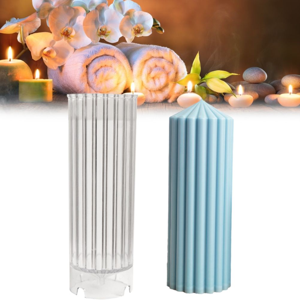 Coarse Rack Tip Scented Candle Mold Geometric Shape Plastic Candle Making view 2